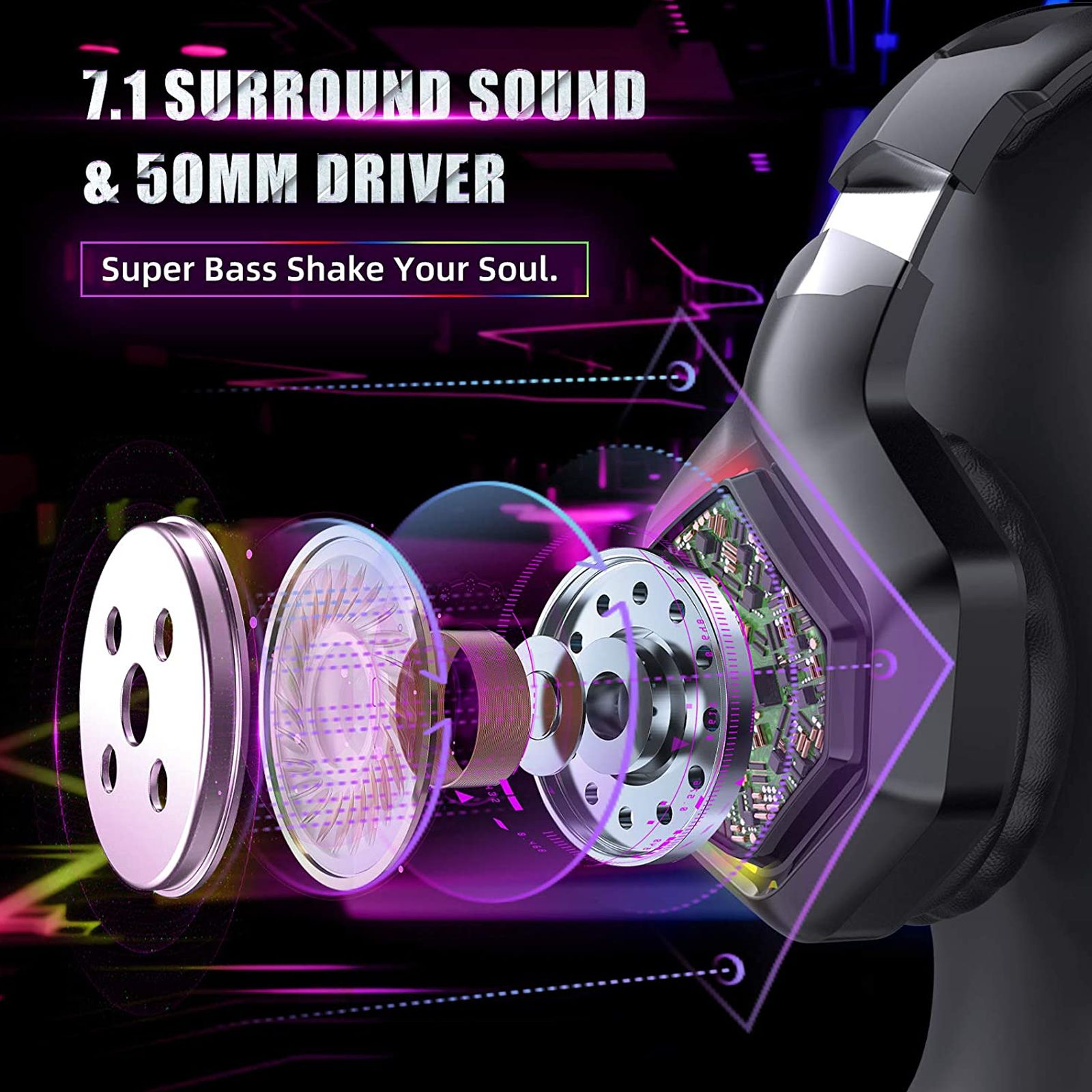 ONIKUMA K10 Pro Wired Gaming Headphone with Noise Cancellation (RGB Light, Over Ear, Black)_12