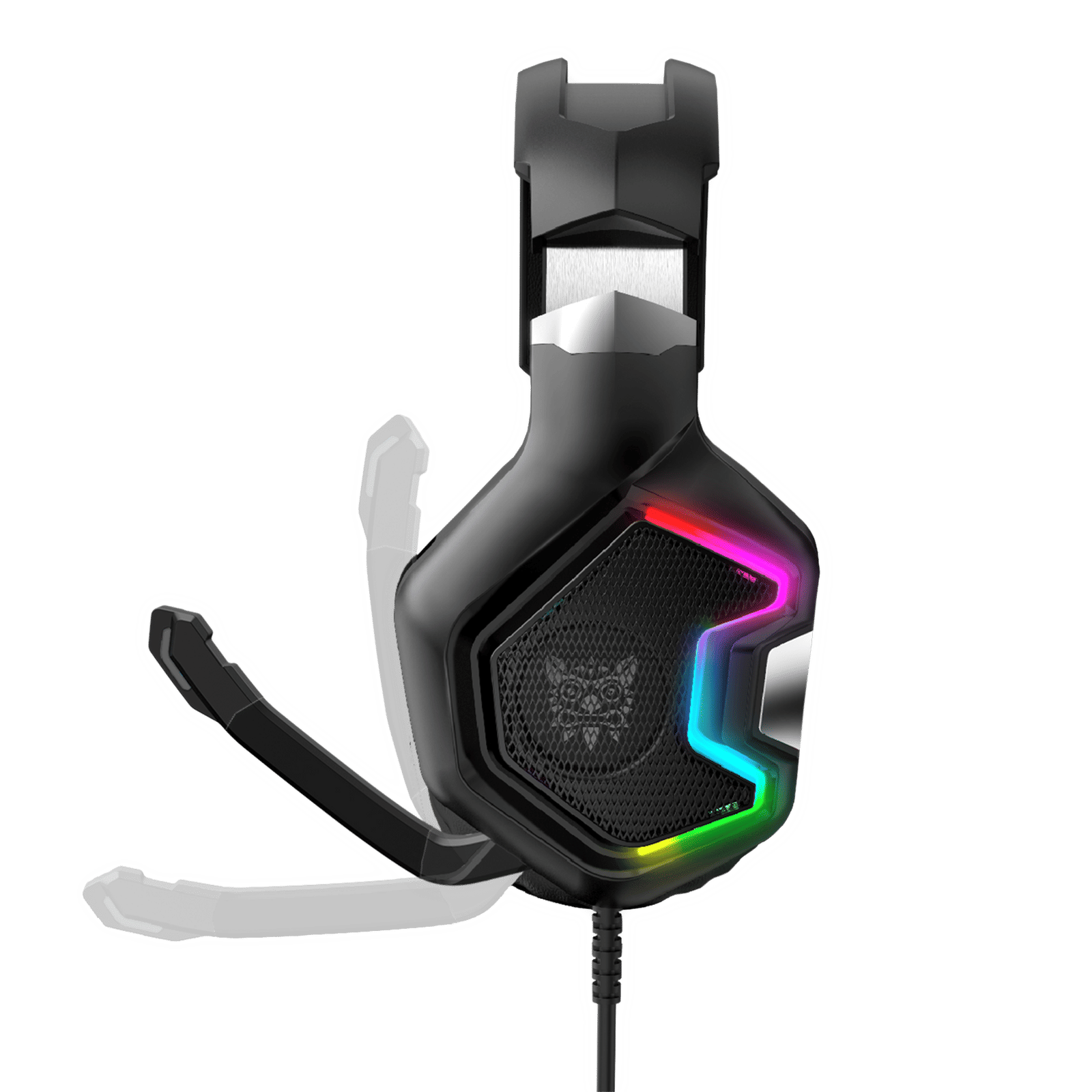 ONIKUMA K10 Pro Wired Gaming Headphone with Noise Cancellation (RGB Light, Over Ear, Black)_3