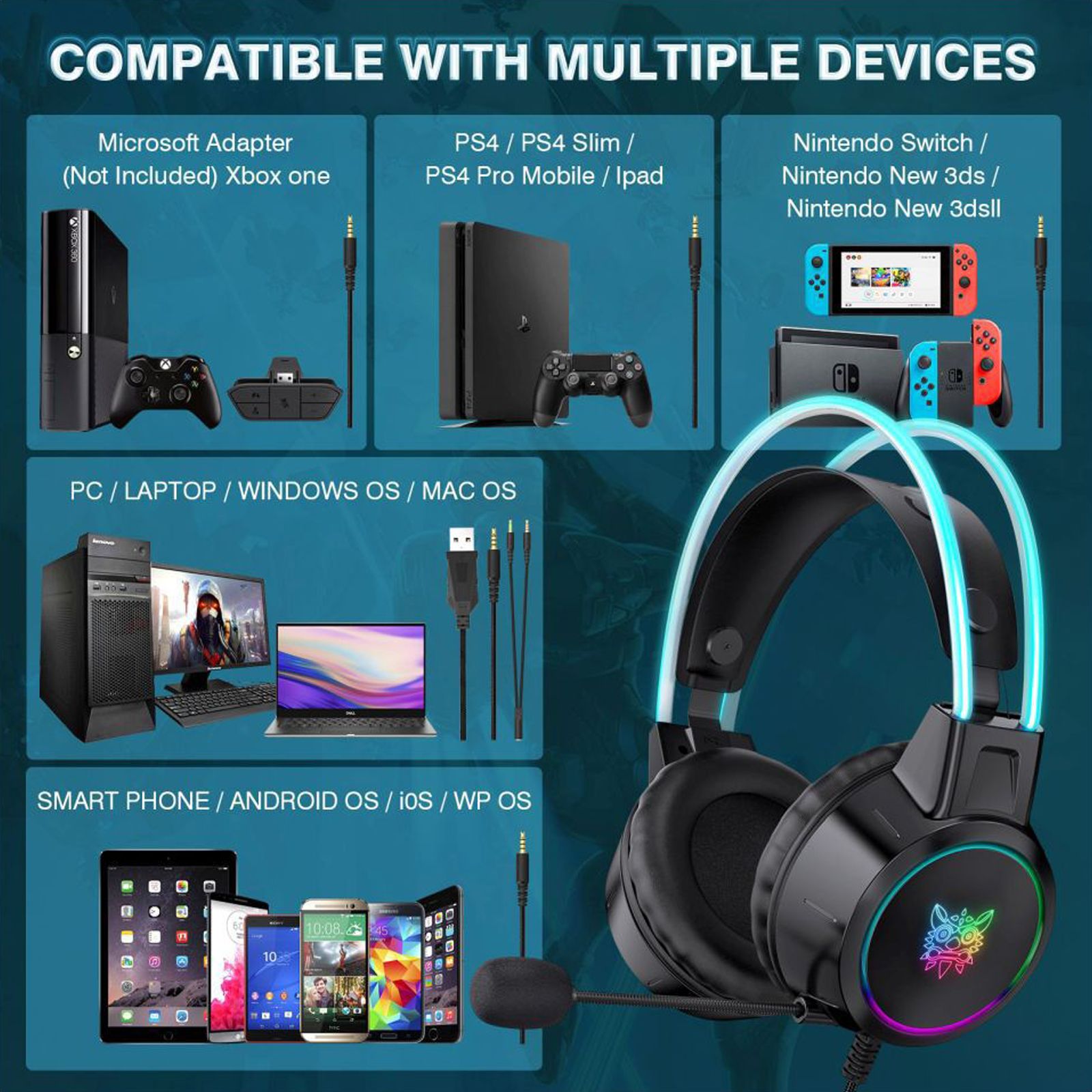 ONIKUMA X15 Pro Wired Gaming Headphone (Enhanced Bass, Over-Ear, Black)_5