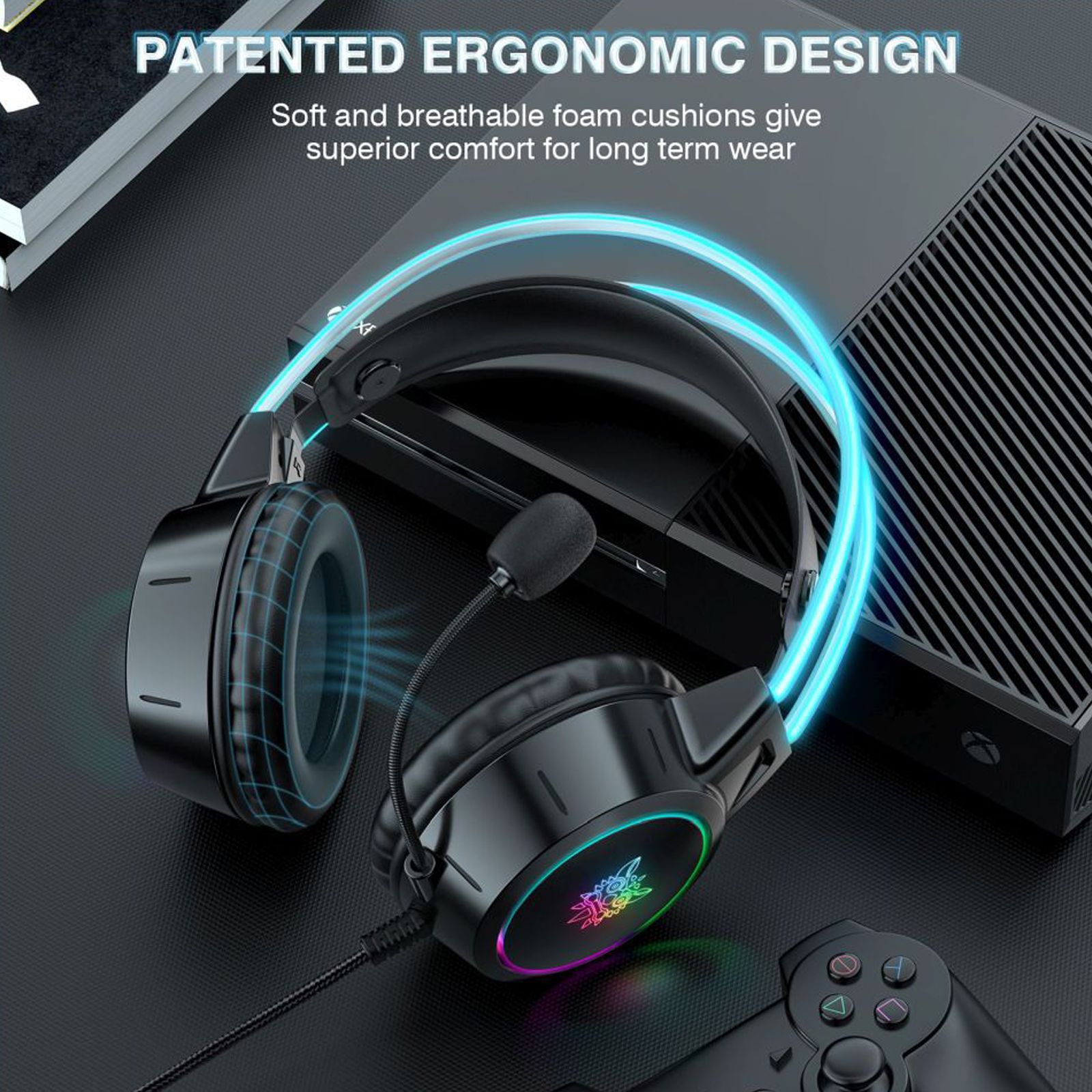 ONIKUMA X15 Pro Wired Gaming Headphone (Enhanced Bass, Over-Ear, Black)_3