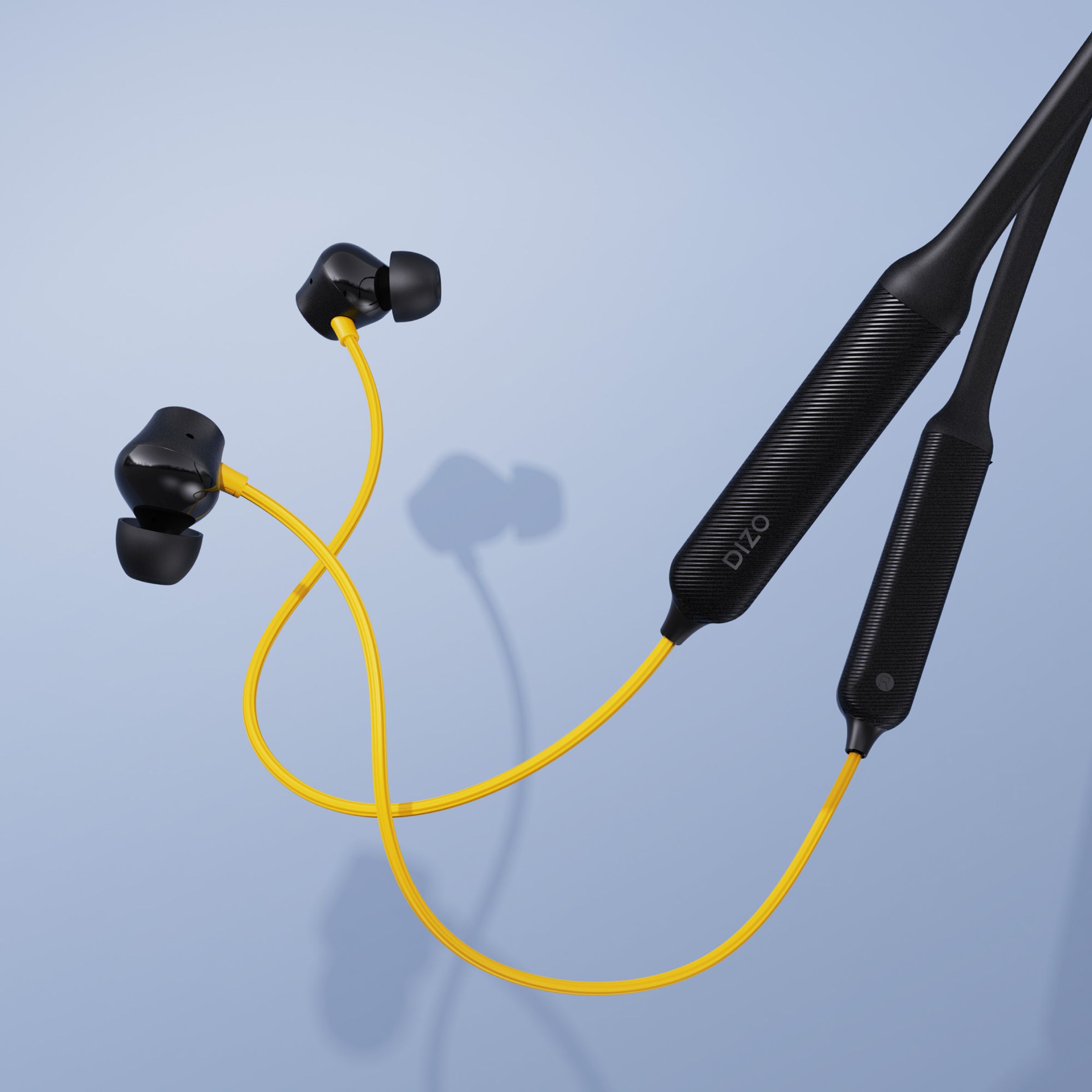 DIZO Wireless Power i Neckband with Environmental Noise Cancellation (IPX4 Water Resistant, Low Latency Game Mode, Yellow & Black) DIZO Wireless Power i Neckband with Environmental Noise Cancellation (IPX4 Water Resistant, Low Latency Game Mode, Yellow & Black)_4