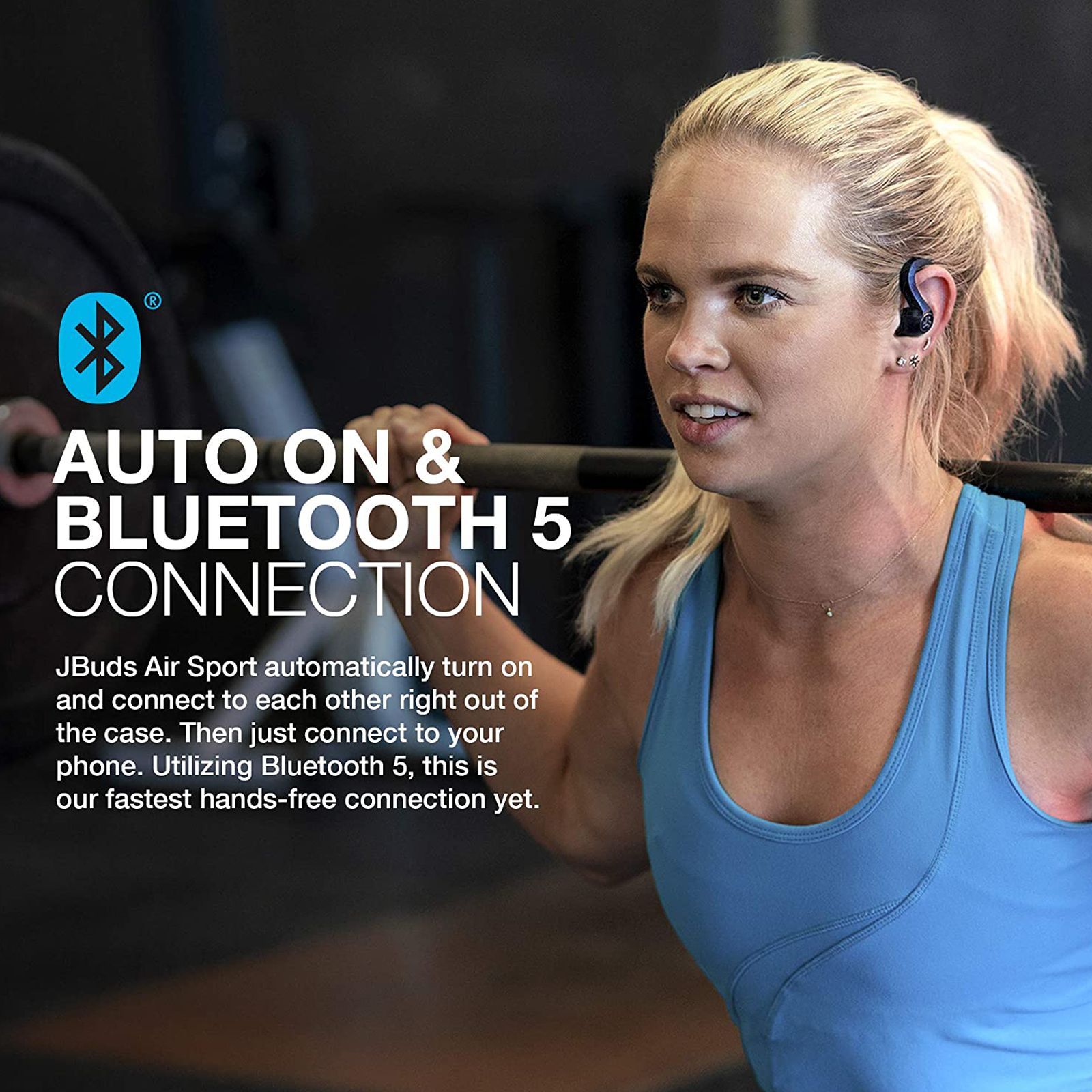 JLAB JBuds Air Sport IEUEBJBAIRSPRTRBLK TWS Earbuds (IP66 Sweat & Water Resistant, 40 Hours Playback, Black)_13