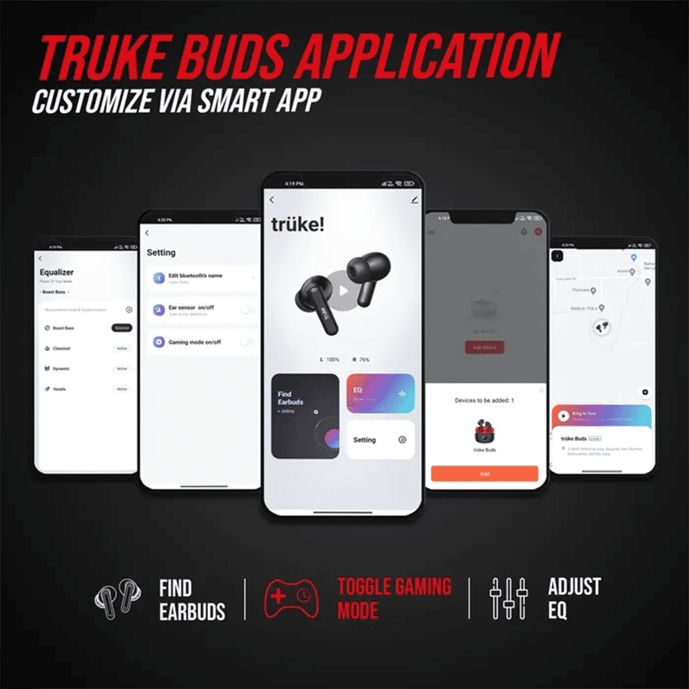 truke Air Buds+ E218 TWS Earbuds with AI Noise Cancellation (IPX4 Water Resistant, 48 Hours Playback, Black) truke Air Buds+ E218 TWS Earbuds with AI Noise Cancellation (IPX4 Water Resistant, 48 Hours Playback, Black)_7