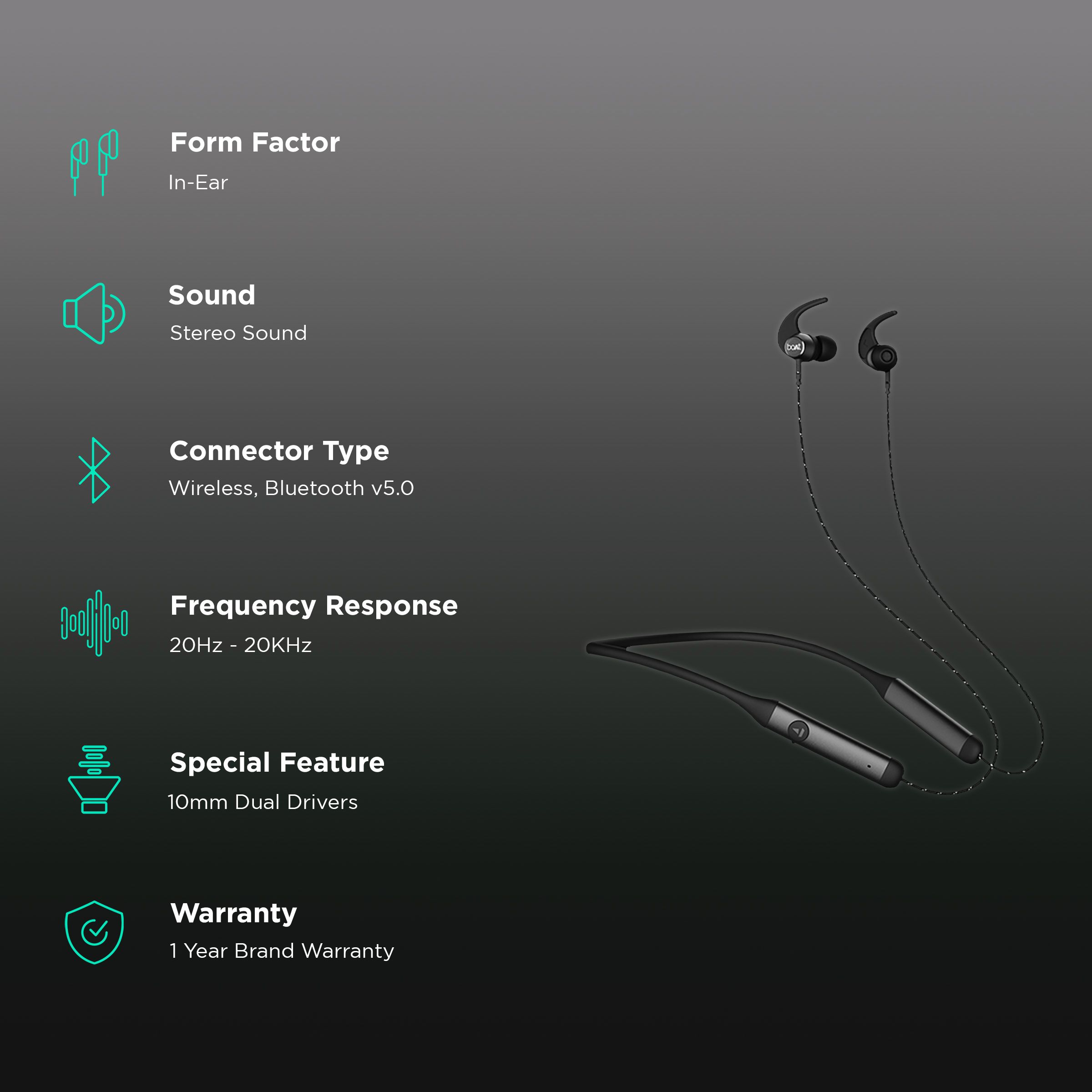 boAt Rockerz 333 Neckband (IPX5 Splash & Sweat Shield, ASAP Charge, Active Black) boAt Rockerz 333 Neckband (IPX5 Splash & Sweat Shield, ASAP Charge, Active Black)_2