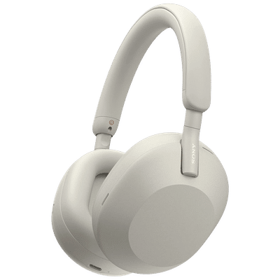 SONY WH-1000XM5 Bluetooth Headphone with Mic (Auto Noise Cancelling Optimizer, Over Ear, Silver)