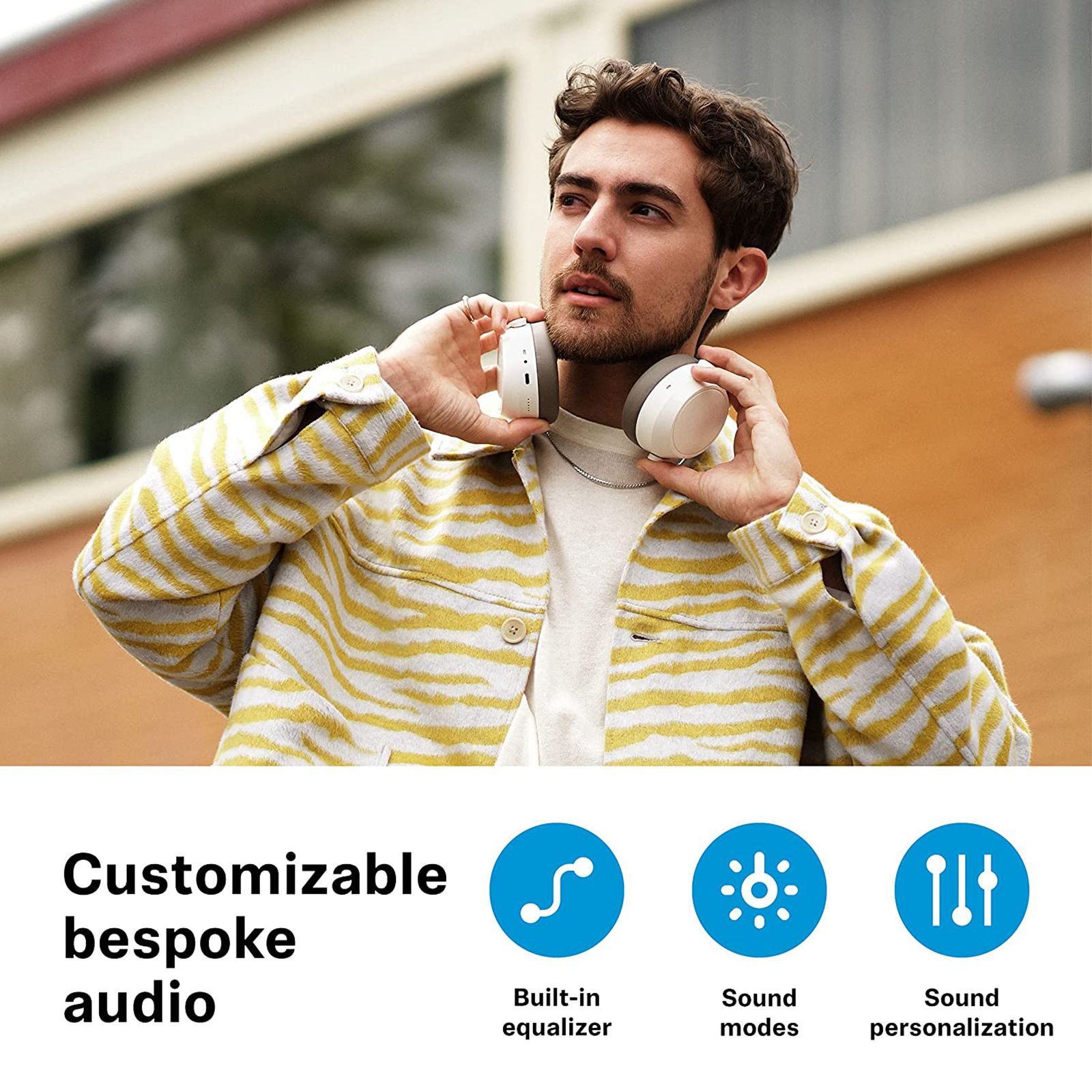 SENNHEISER Momentum 4 M4AEBT Bluetooth Headset with Mic (Adaptive Noise Cancellation, Over Ear, Black) SENNHEISER Momentum 4 M4AEBT Bluetooth Headset with Mic (Adaptive Noise Cancellation, Over Ear, Black)_3