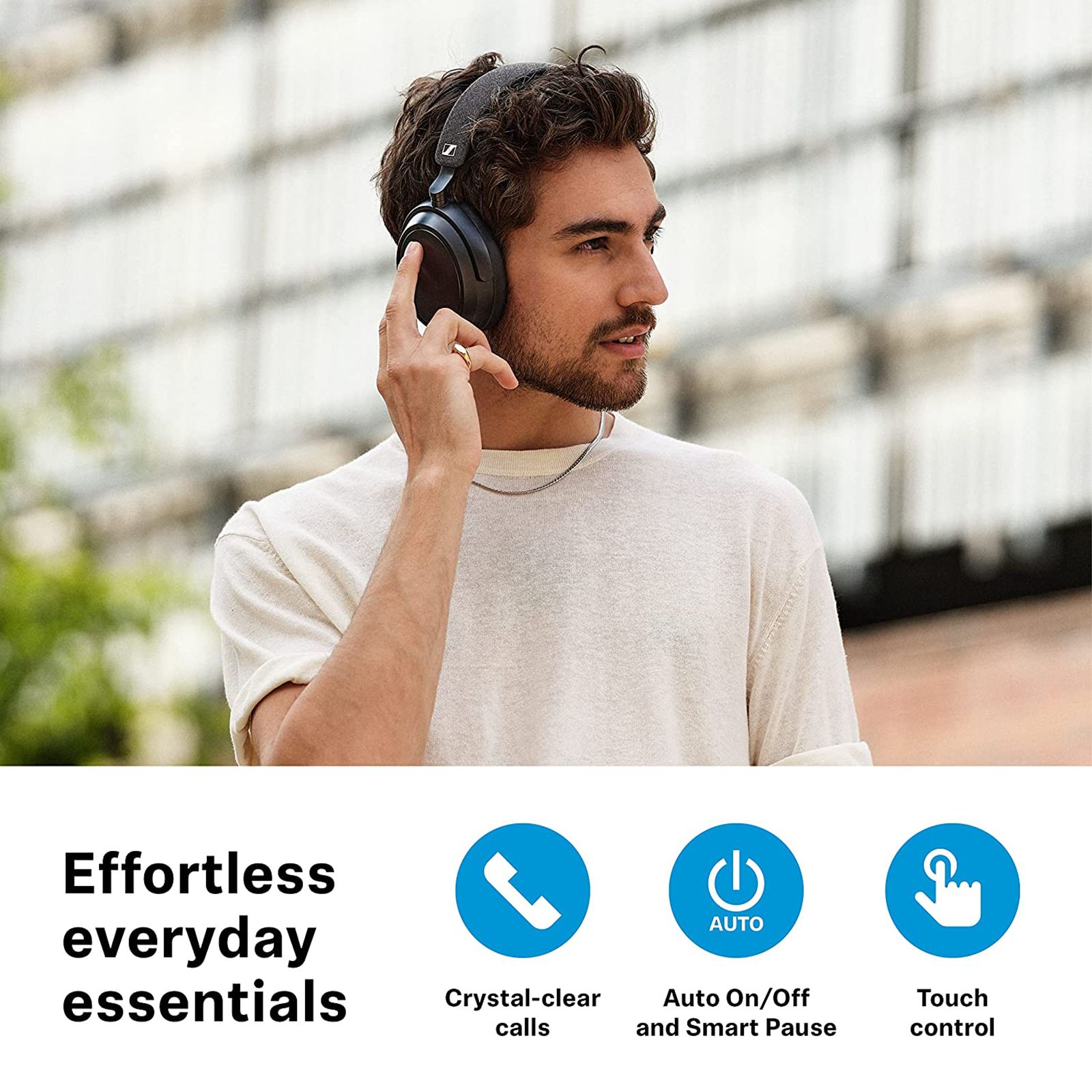 SENNHEISER Momentum 4 M4AEBT Bluetooth Headset with Mic (Adaptive Noise Cancellation, Over Ear, Black) SENNHEISER Momentum 4 M4AEBT Bluetooth Headset with Mic (Adaptive Noise Cancellation, Over Ear, Black)_6