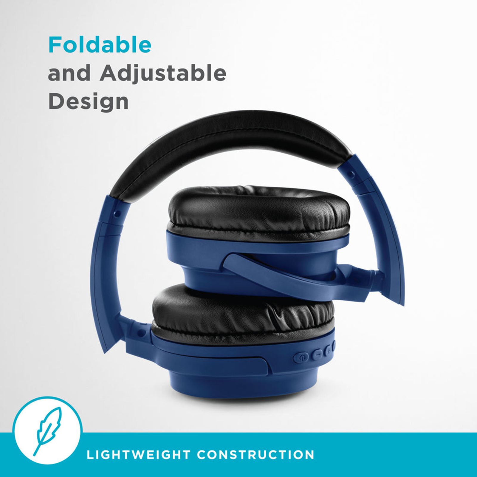 urbn Thump 550 Bluetooth Headphone with Mic (Upto16 Hours Playtime, Over-Ear, Blue)_9