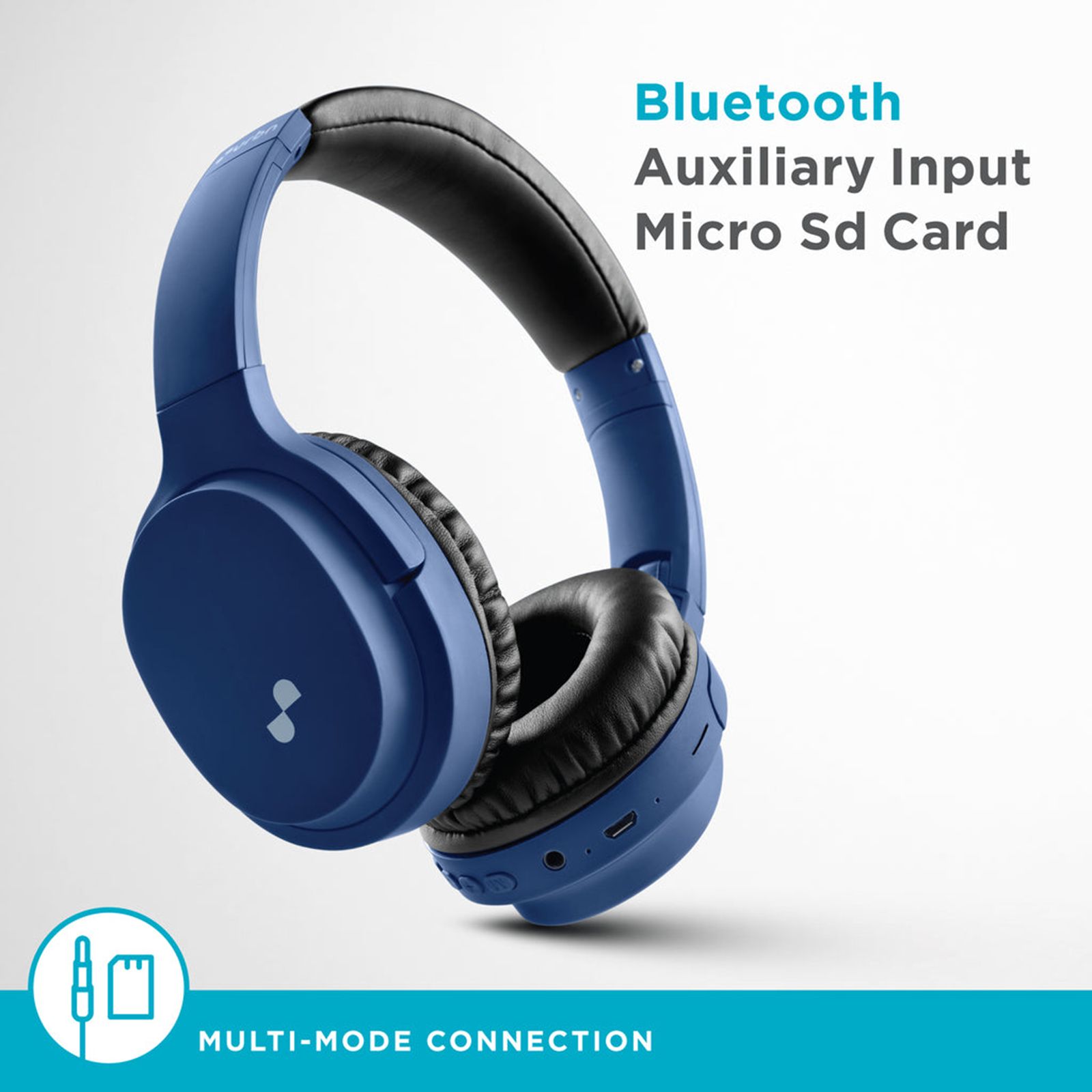 urbn Thump 550 Bluetooth Headphone with Mic (Upto16 Hours Playtime, Over-Ear, Blue)_4