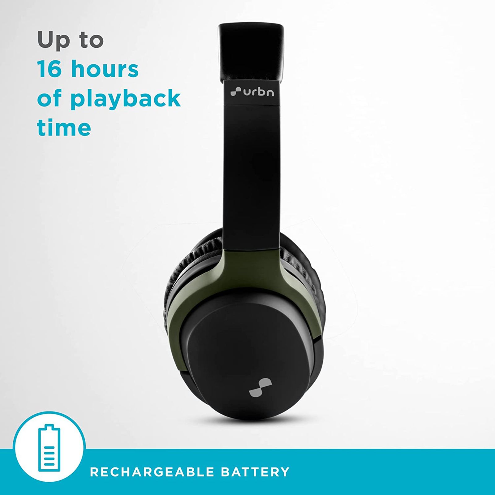urbn Thump 550 Bluetooth Headphone with Mic (Upto16 Hours Playtime, Over-Ear, Camo)_9