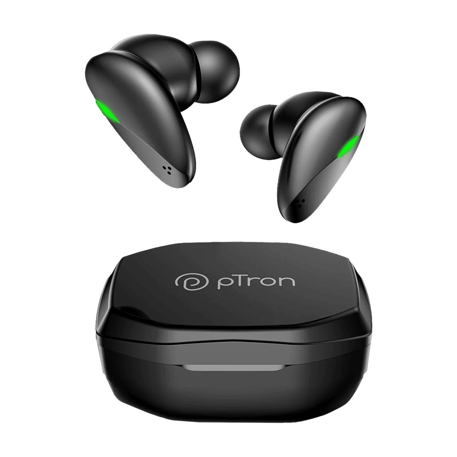 pTron Bassbuds B21 140318544 TWS Earbuds (IPX4 Water Resistant, Fast Charging, Black)