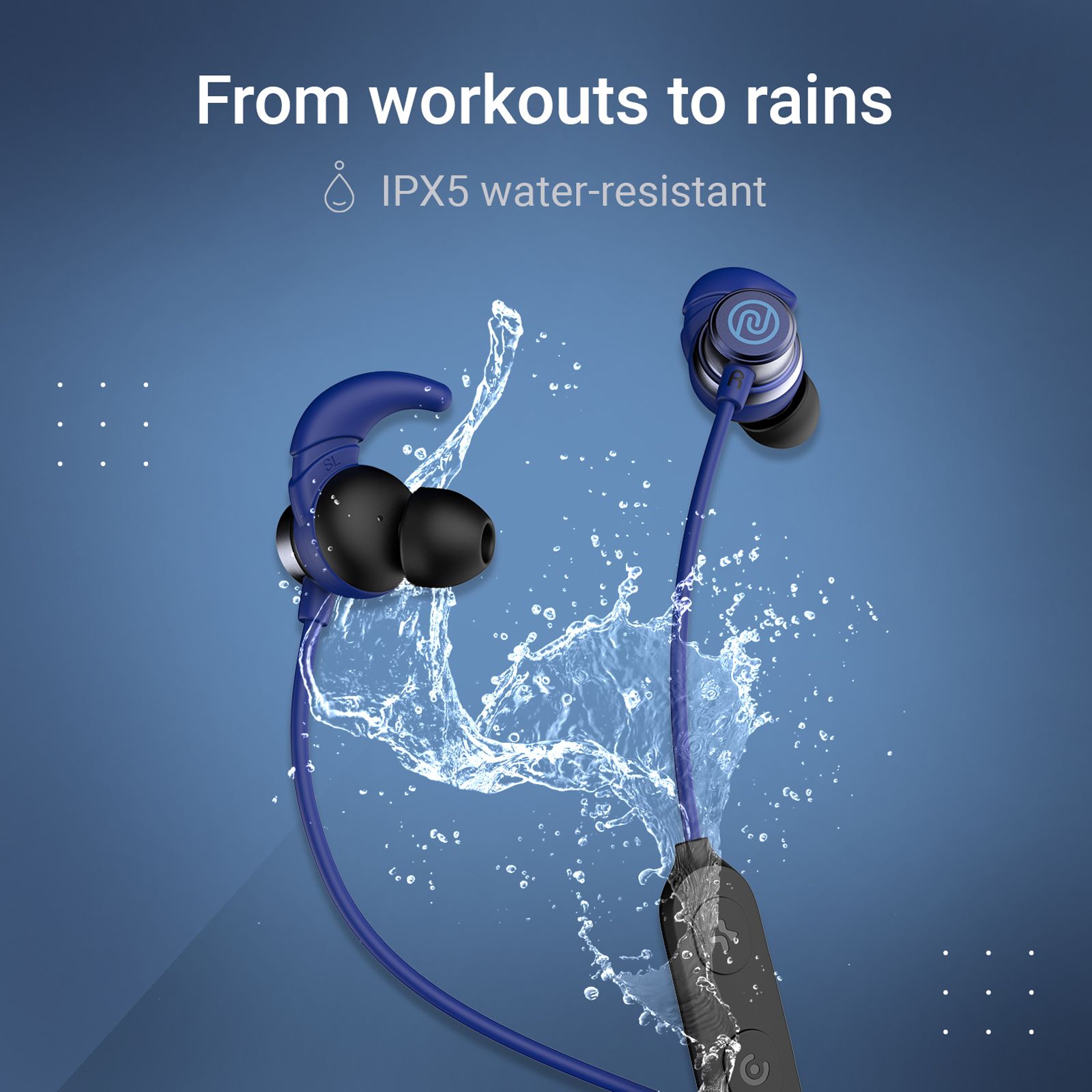 noise Blaze Neckband with Environmental Sound Reduction (IPX5 Water Resistant, Magnetic Function, Blue) noise Blaze Neckband with Environmental Sound Reduction (IPX5 Water Resistant, Magnetic Function, Blue)_7