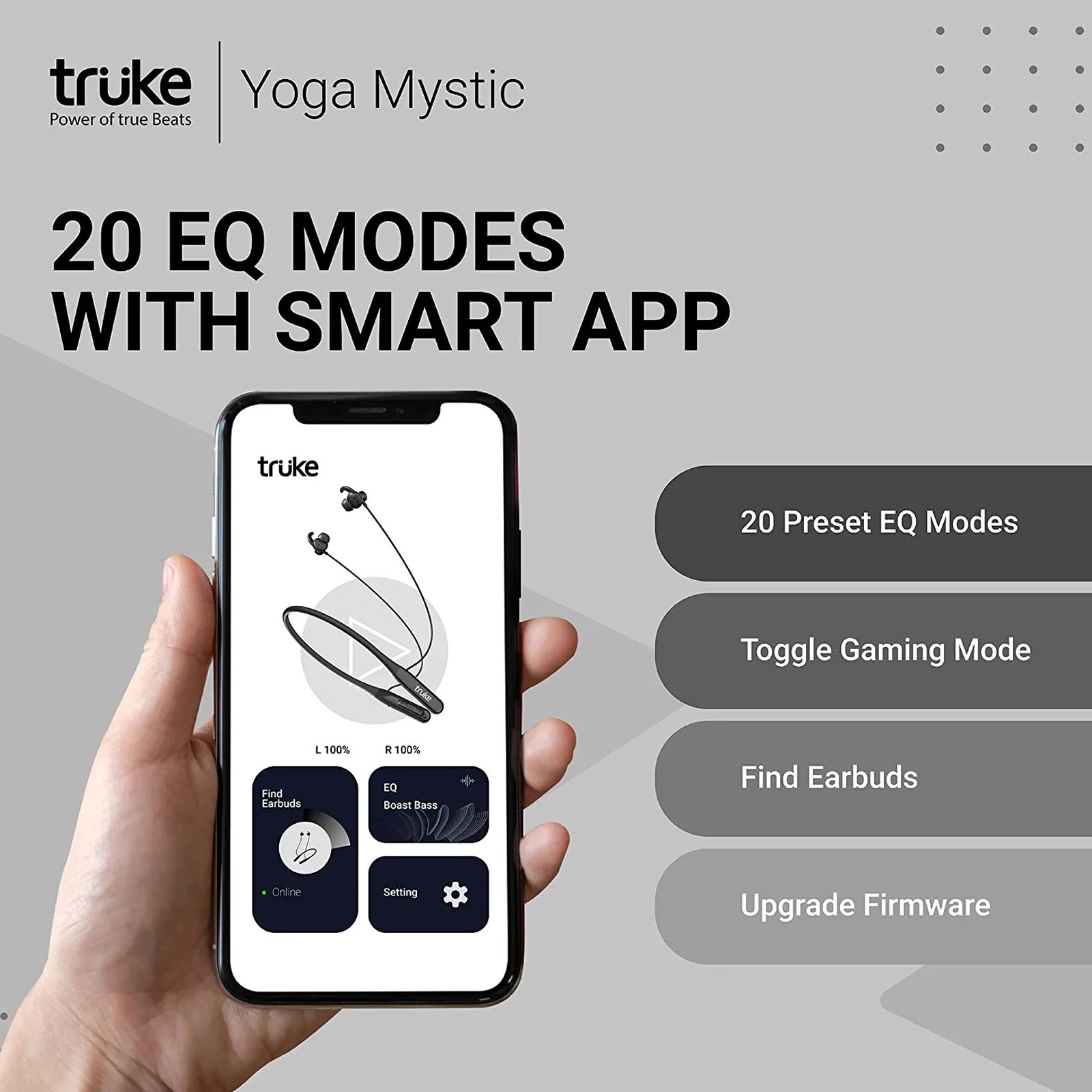 truke Yoga Mystic YB-12 Neckband with Environmental Noise Cancellation (IPX4 Water Resistant, 40ms Ultra Low Latency Game Mode, Black) truke Yoga Mystic YB-12 Neckband with Environmental Noise Cancellation (IPX4 Water Resistant, 40ms Ultra Low Latency Game Mode, Black)_3