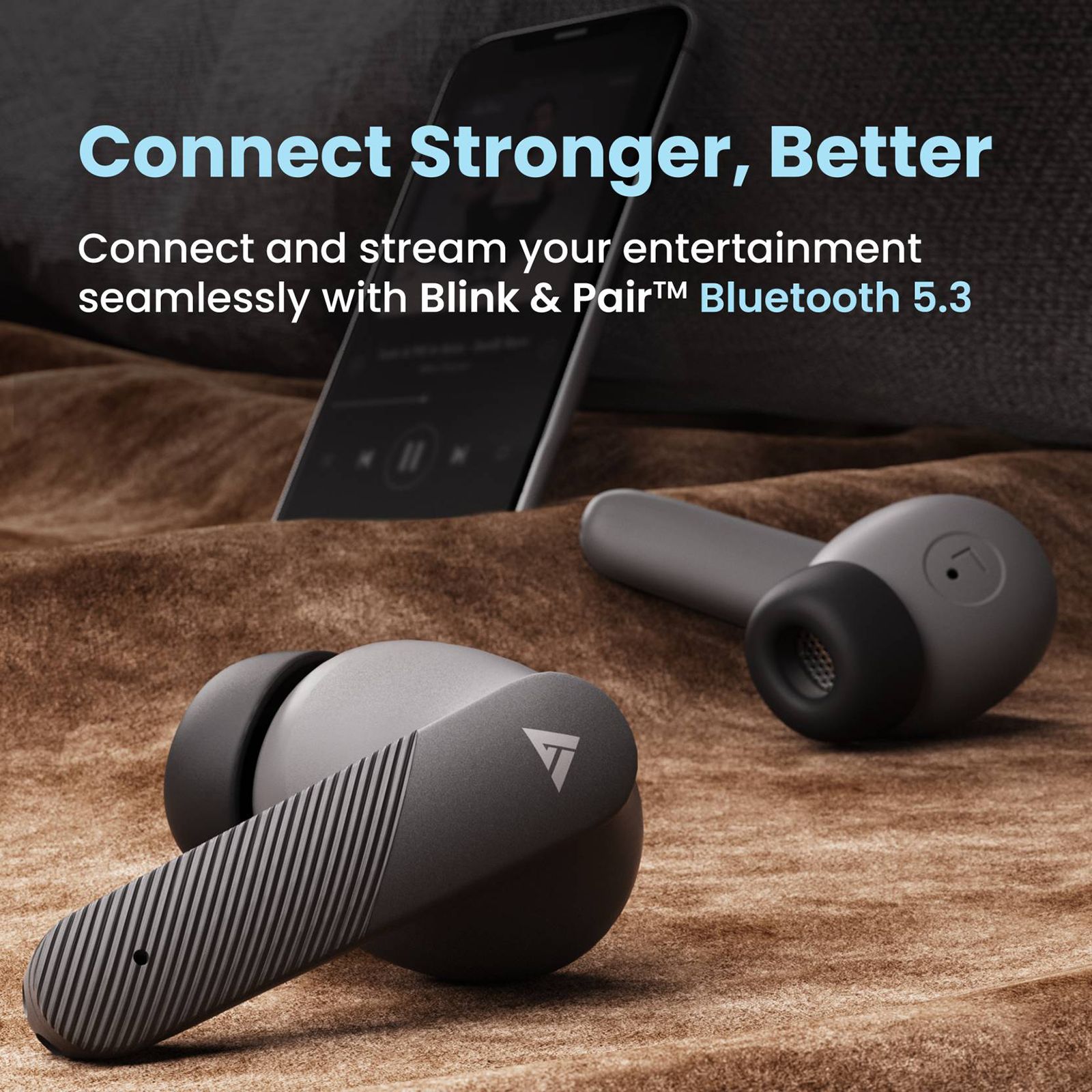 GOBOULT Airbass Z35 TWS Earbuds with Environmental Noise Cancellation (IPX5 Water Resistant, 32Hrs Total Playback Time, Graphite Black)_10