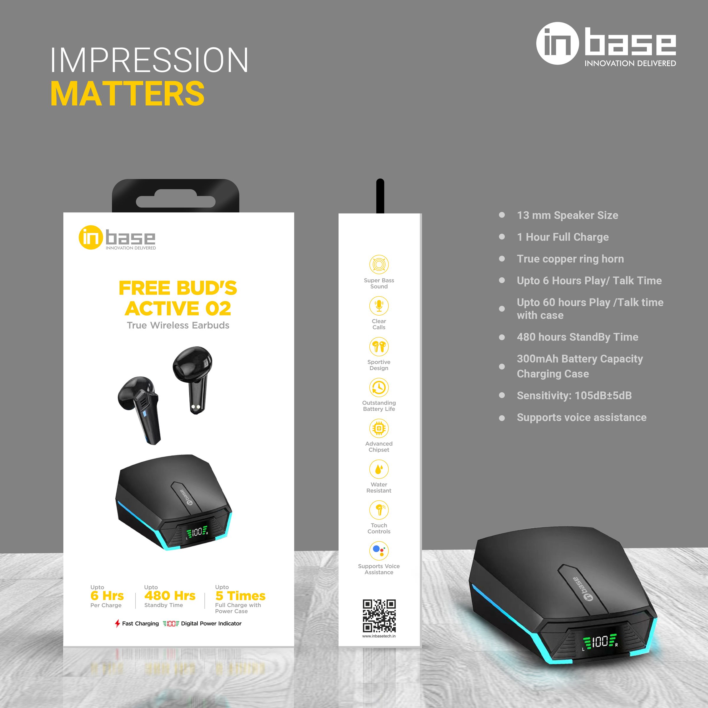in base Freebuds Active 2 IB -3239 TWS Earbuds (Water Resistant, Hi-fi Stereo Sound, Black)_10