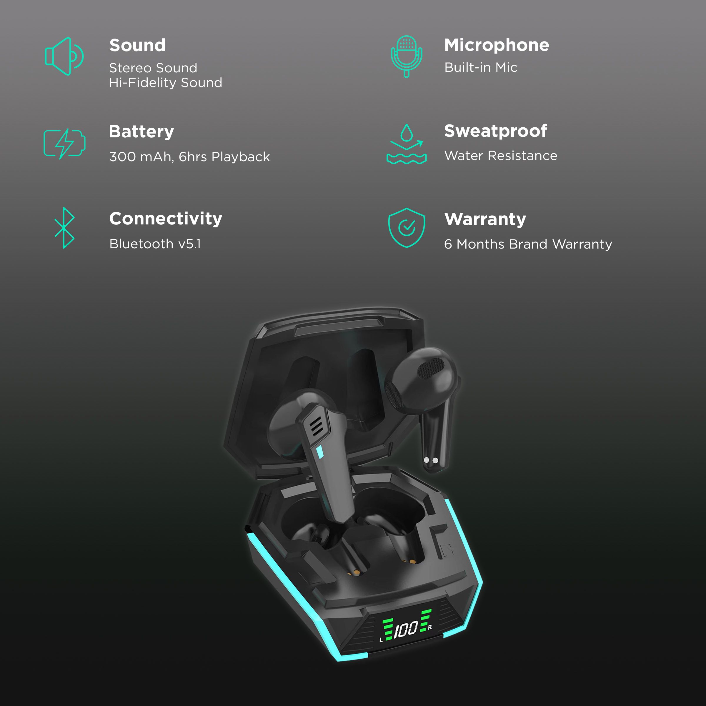 in base Freebuds Active 2 IB -3239 TWS Earbuds (Water Resistant, Hi-fi Stereo Sound, Black)_2