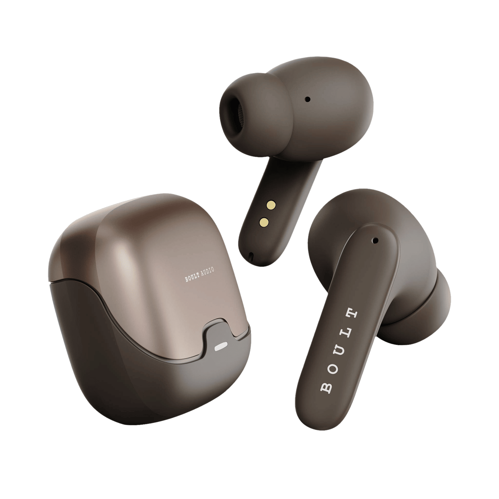 GOBOULT AirBass Z40 TWS Earbuds with Environmental Noise Cancellation (IPX5 Water Resistant, Voice Assistant, Brown) GOBOULT AirBass Z40 TWS Earbuds with Environmental Noise Cancellation (IPX5 Water Resistant, Voice Assistant, Brown)_1