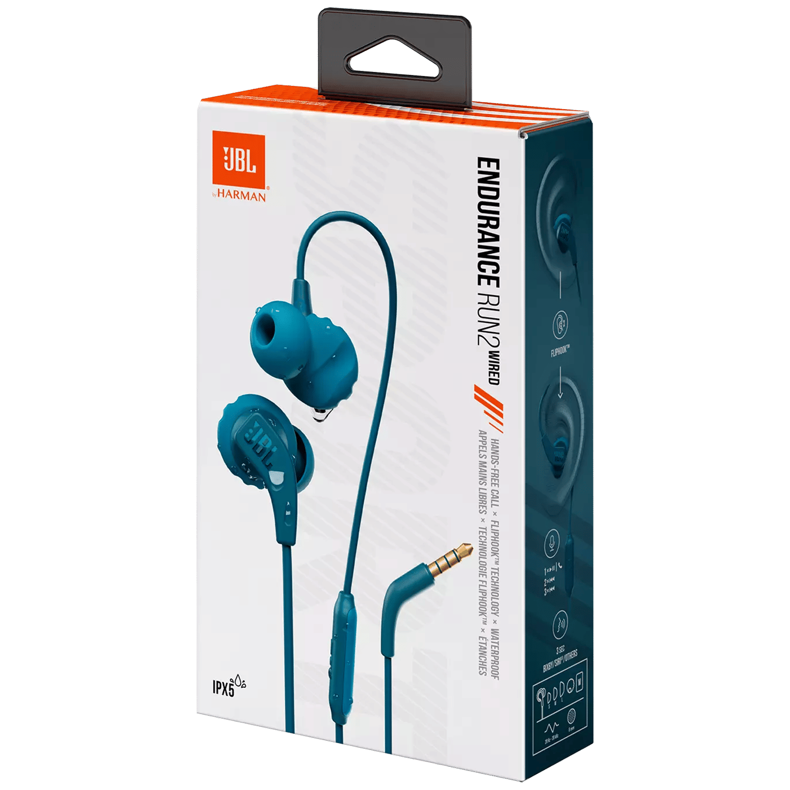 JBL Endurance Run 2 Wired Earphone with Mic (In Ear, Blue) JBL Endurance Run 2 Wired Earphone with Mic (In Ear, Blue)_8