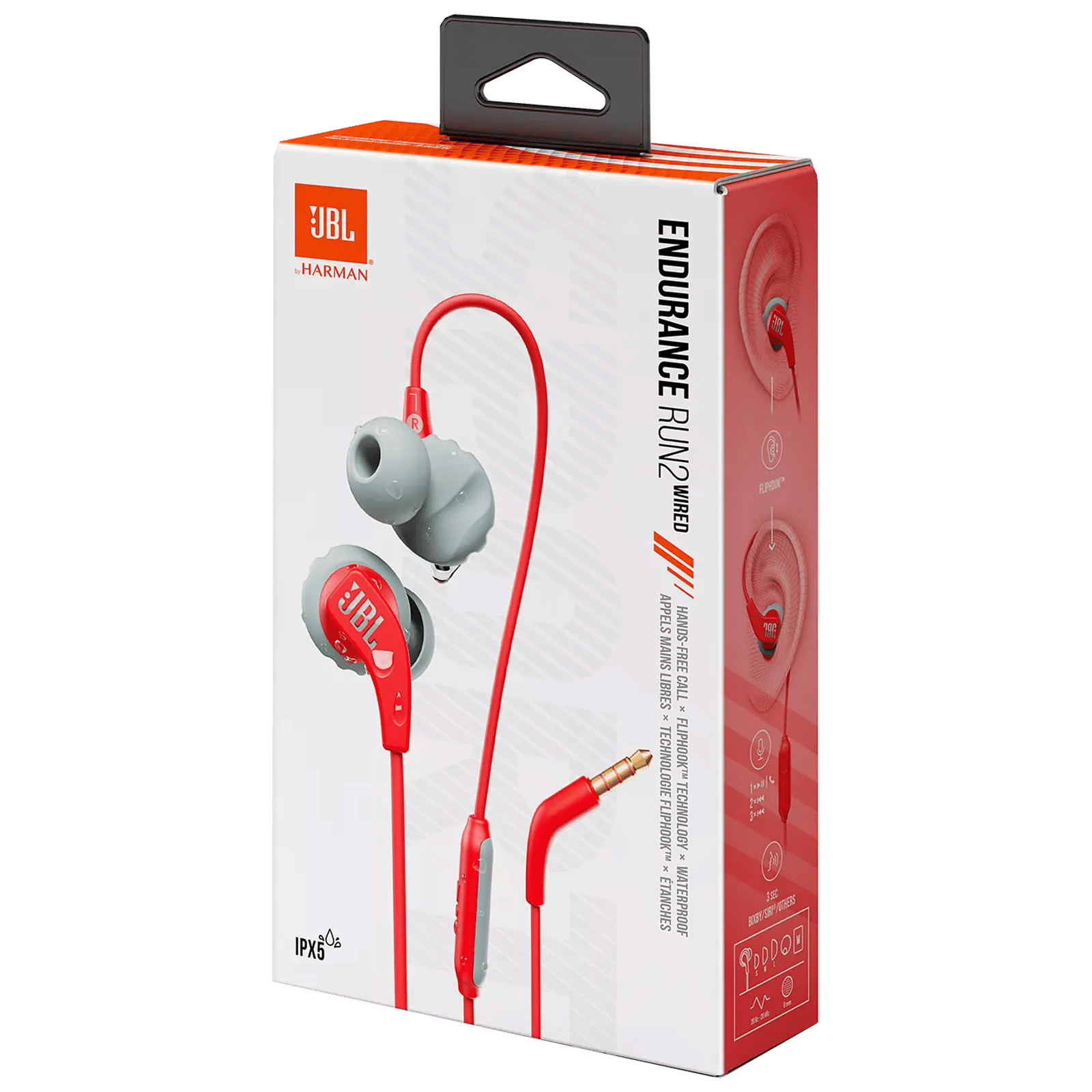 JBL Endurance Run 2 Wired Earphone with Mic (In Ear, Coral Orange) JBL Endurance Run 2 Wired Earphone with Mic (In Ear, Coral Orange)_15