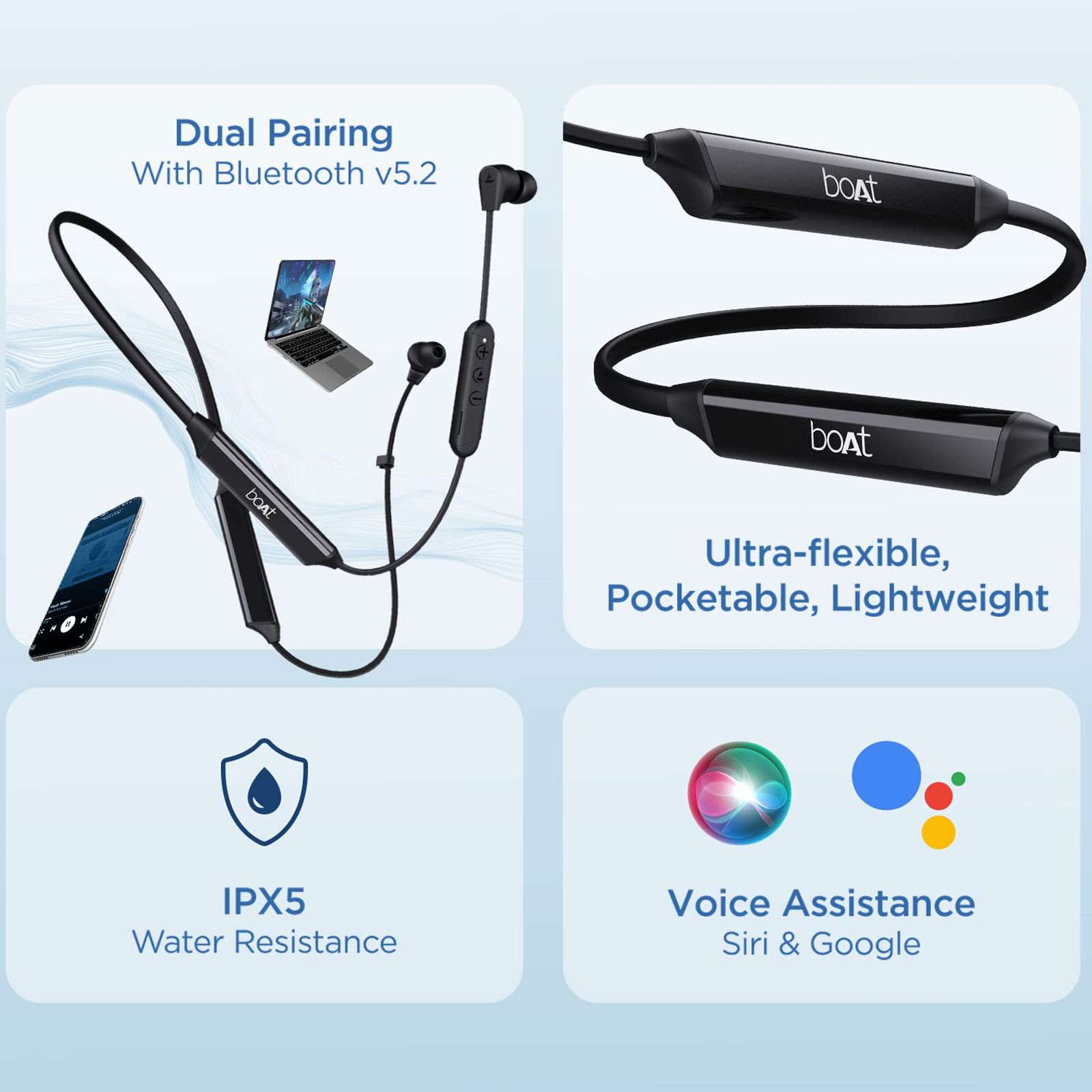 boAt Rockerz Trinity Neckband (Bluetooth 5.2, Cosmic Black) boAt Rockerz Trinity Neckband (Bluetooth 5.2, Cosmic Black)_5