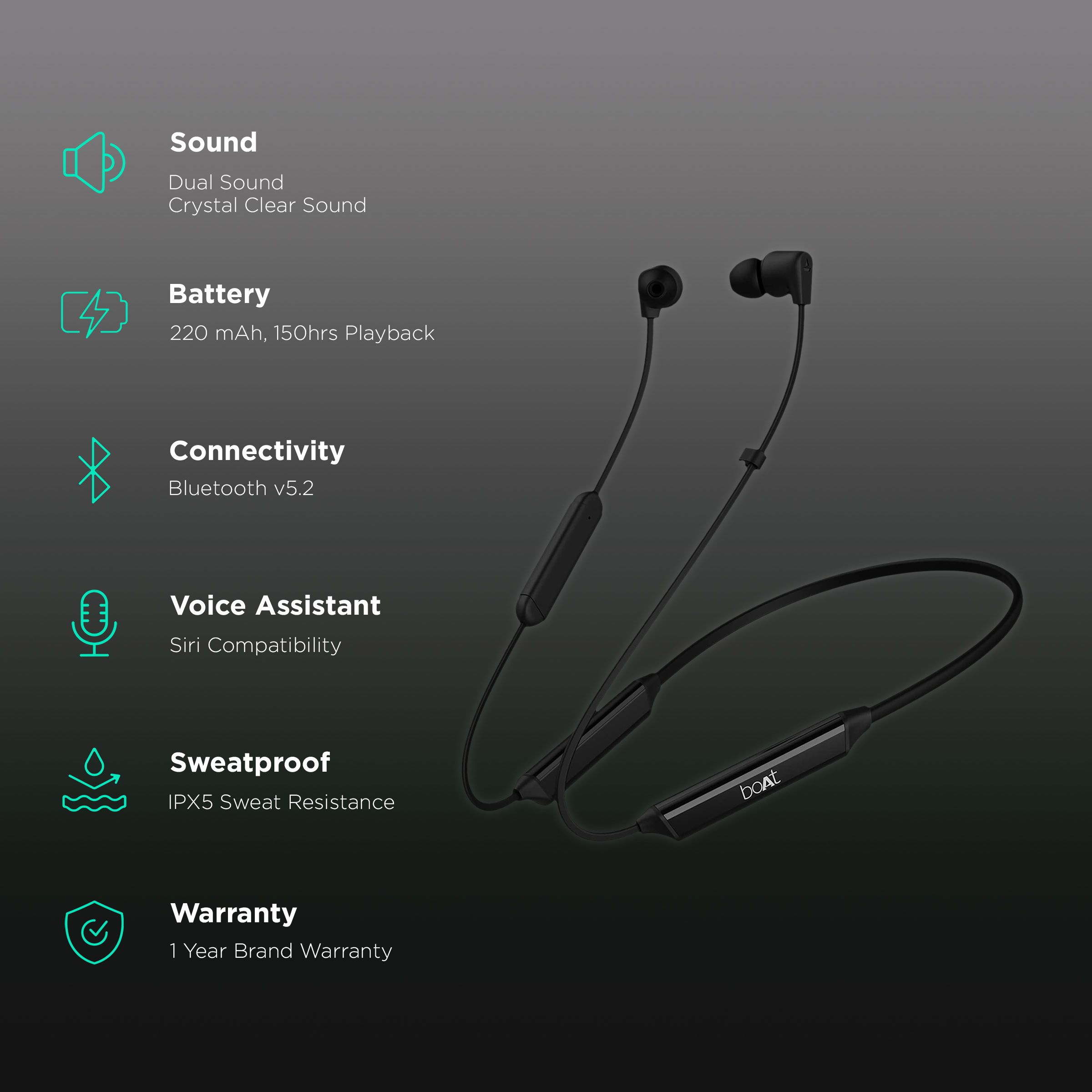boAt Rockerz Trinity Neckband (Bluetooth 5.2, Cosmic Black) boAt Rockerz Trinity Neckband (Bluetooth 5.2, Cosmic Black)_2