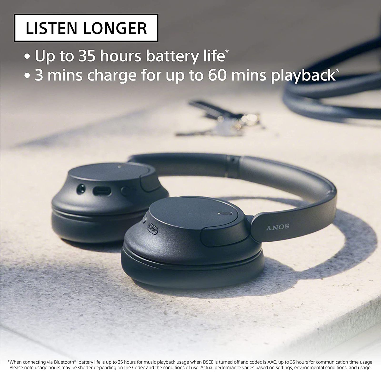SONY WH-CH720N Bluetooth Headphone with Mic (Dual Noise Sensor Technology, Over Ear, White) SONY WH-CH720N Bluetooth Headphone with Mic (Dual Noise Sensor Technology, Over Ear, White)_9