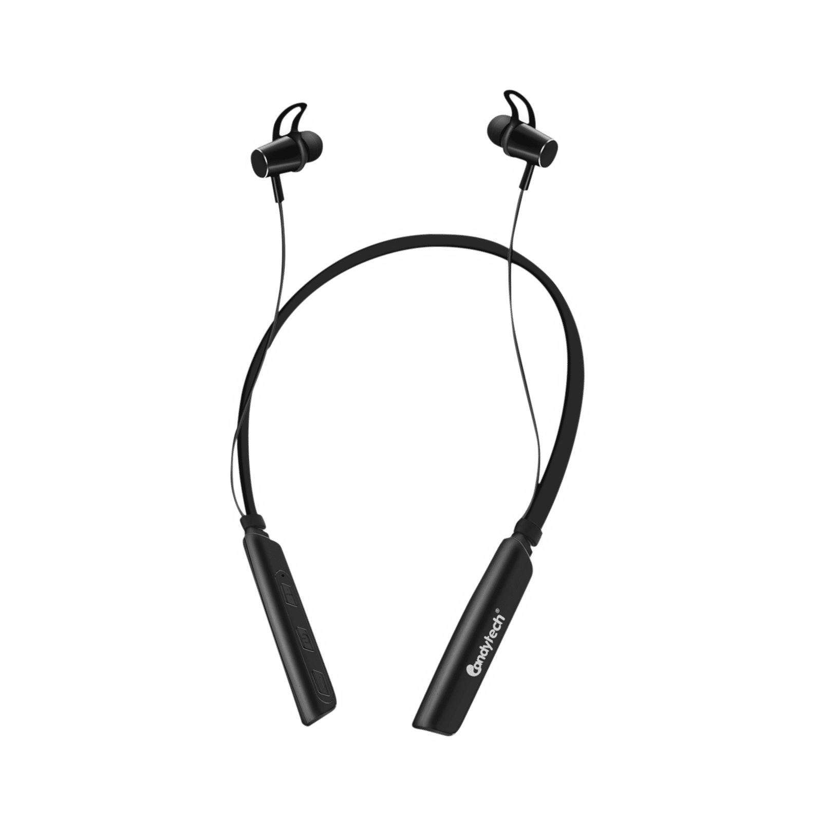 Candytech Hyper Neckband (Water Resistant, Magnetic Smartbuds, Black) Candytech Hyper Neckband (Water Resistant, Magnetic Smartbuds, Black)_1