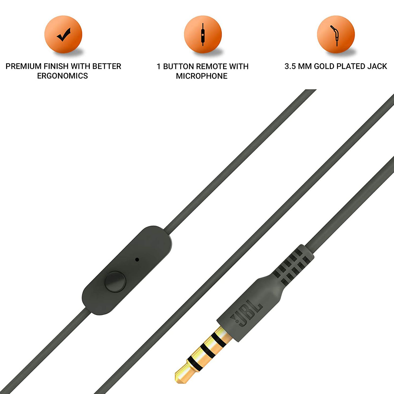 JBL C200SI Wired Earphone with Mic (In Ear, Gun Metal)_5