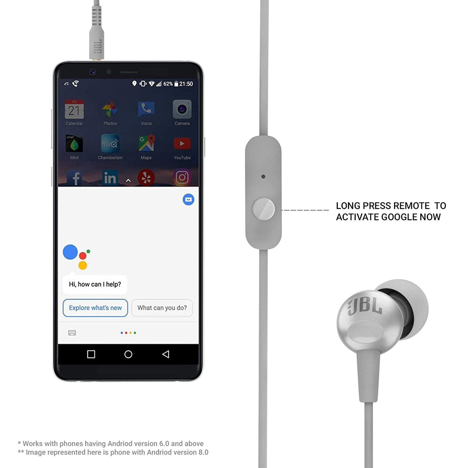 JBL C200SI Wired Earphone with Mic (In Ear, Grey) JBL C200SI Wired Earphone with Mic (In Ear, Grey)_7