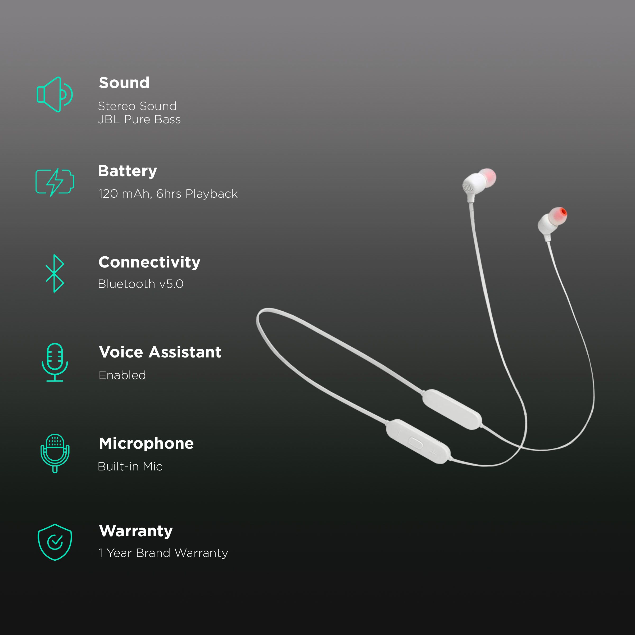 JBL Tune JBLT125BTWHT Neckband (Fast Charging Capability, White)_2