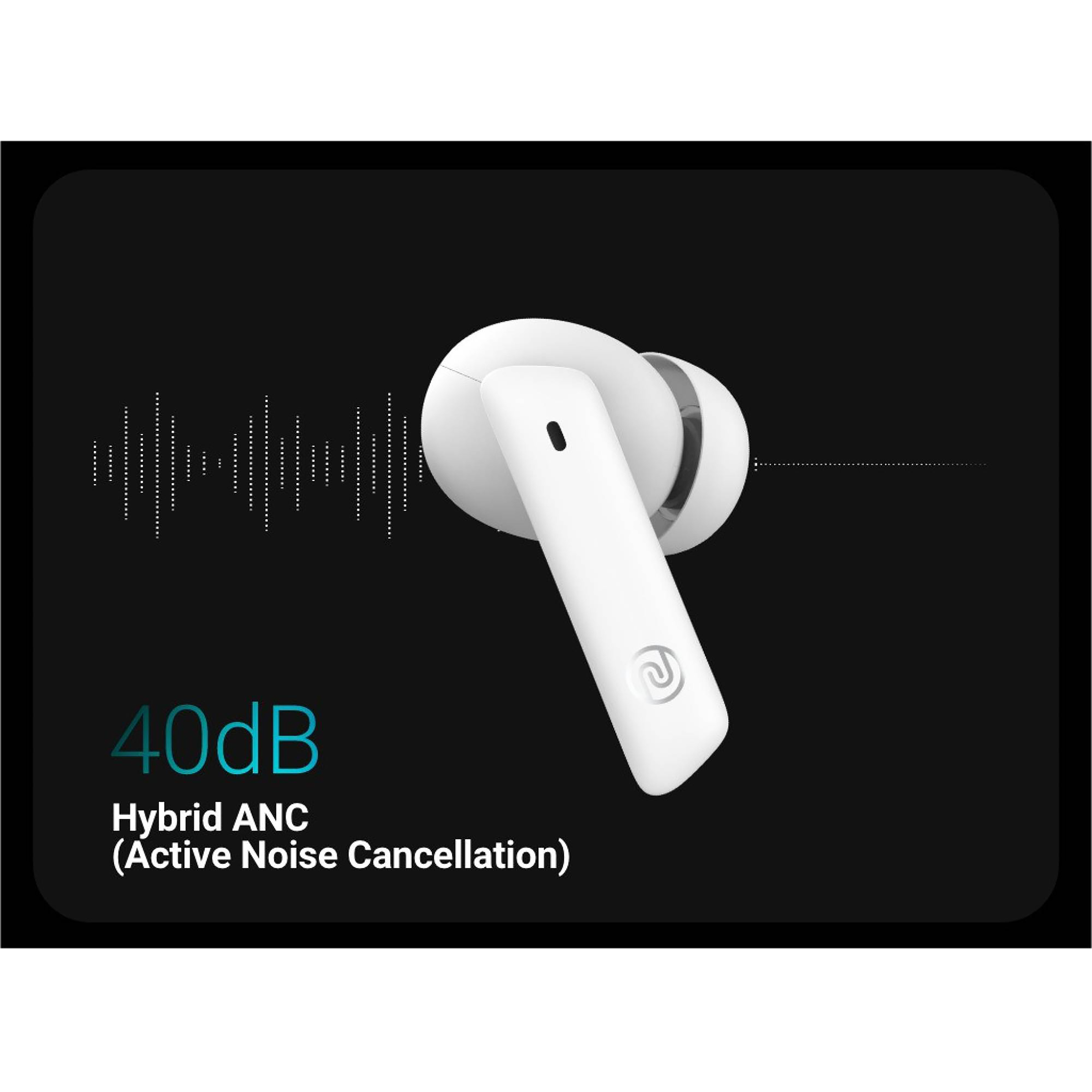 noise Air Buds Pro 2 TWS Earbuds with Active Noise Cancellation (IPX5 Water Resistant, Upto 25 Hours Playback, Snow White)_7