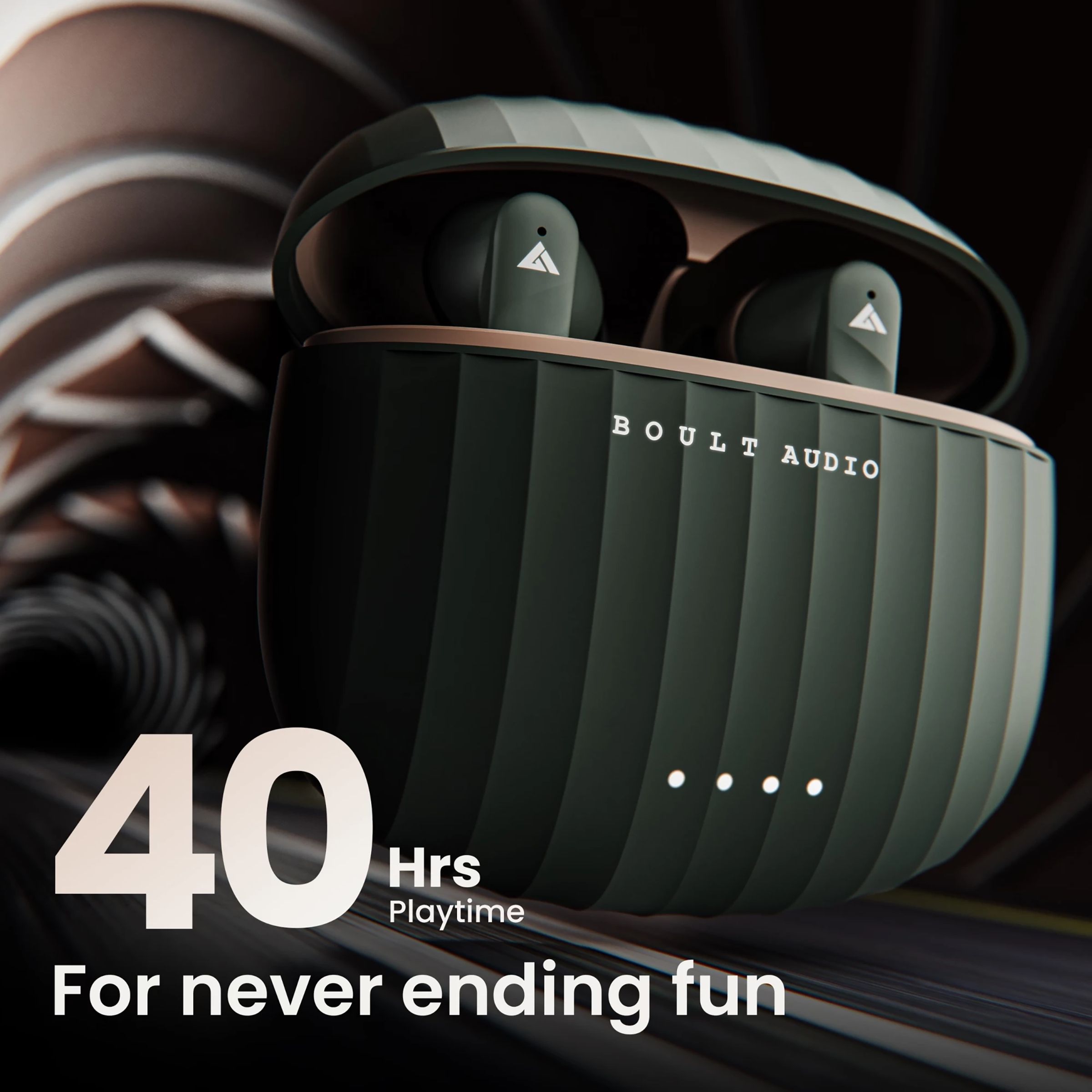 GOBOULT Airbass X45 TWS Earbuds with Environmental Noise Cancellation (IPX5 Water Resistant, 40 Hours Playtime, Green)_11