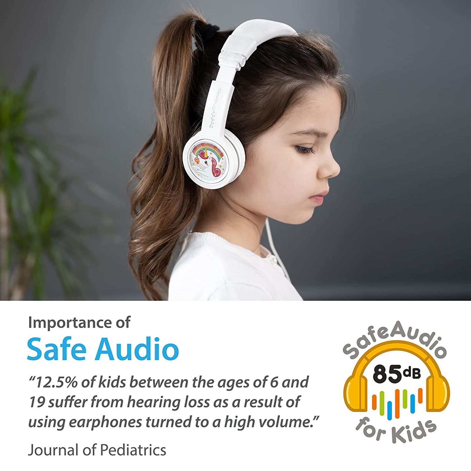 onanoff BuddyPhones Explore+ Wired Headphone with Mic (On Ear, Snow White)_6