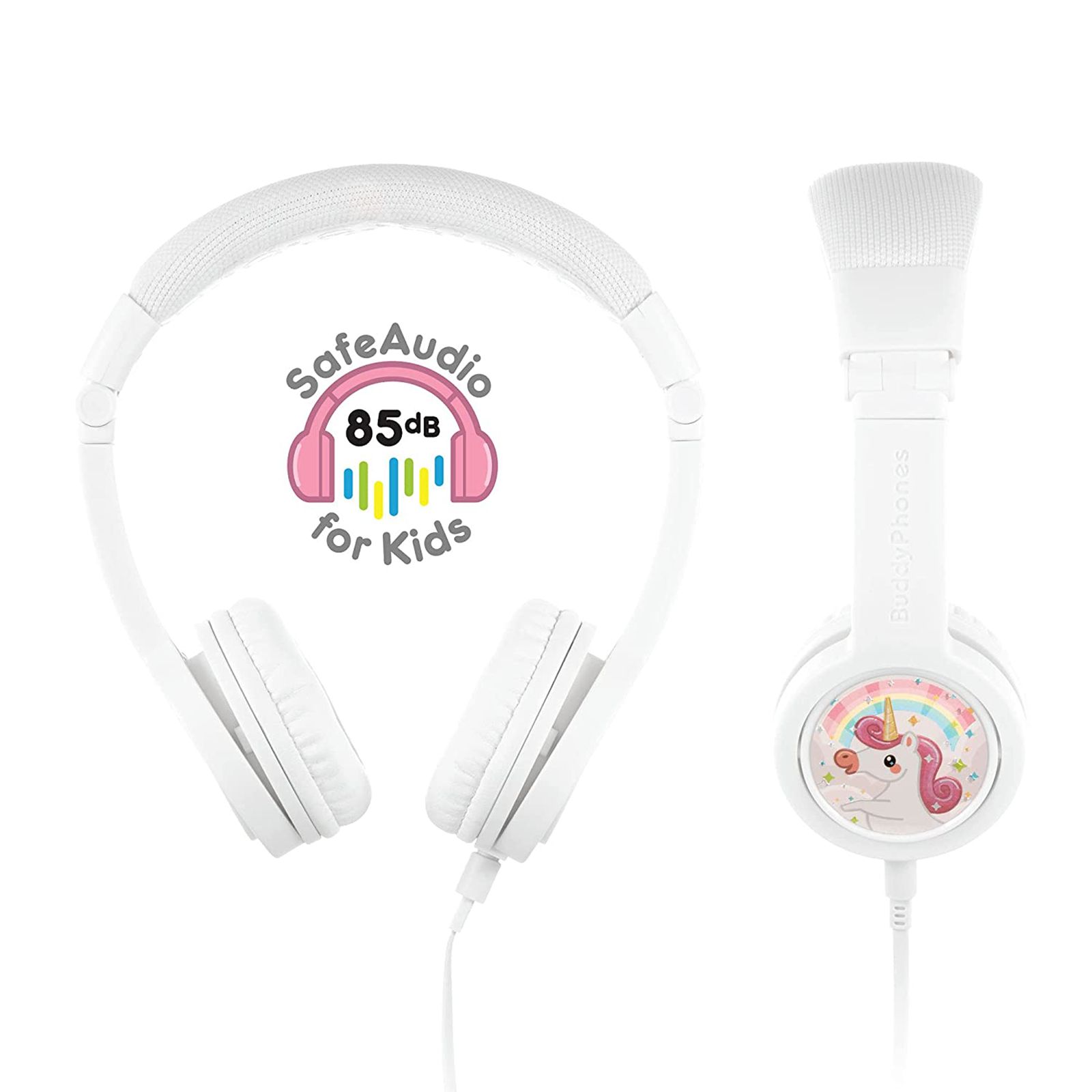 onanoff BuddyPhones Explore+ Wired Headphone with Mic (On Ear, Snow White)_7
