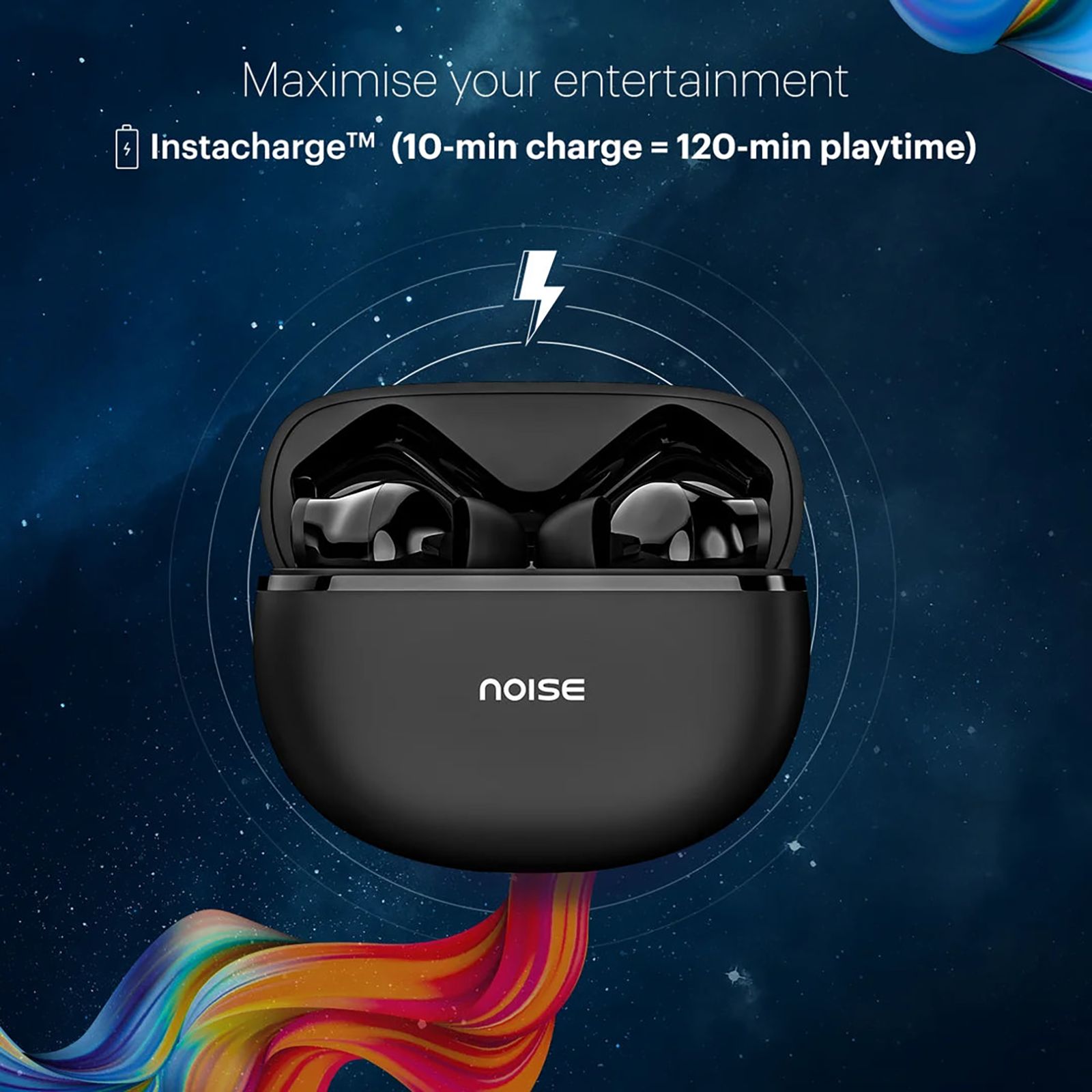 noise Buds VS102 Plus TWS Earbuds with Environmental Noise Cancellation (IPX5 Water Resistant, 11mm Driver, Jet Black) noise Buds VS102 Plus TWS Earbuds with Environmental Noise Cancellation (IPX5 Water Resistant, 11mm Driver, Jet Black)_10