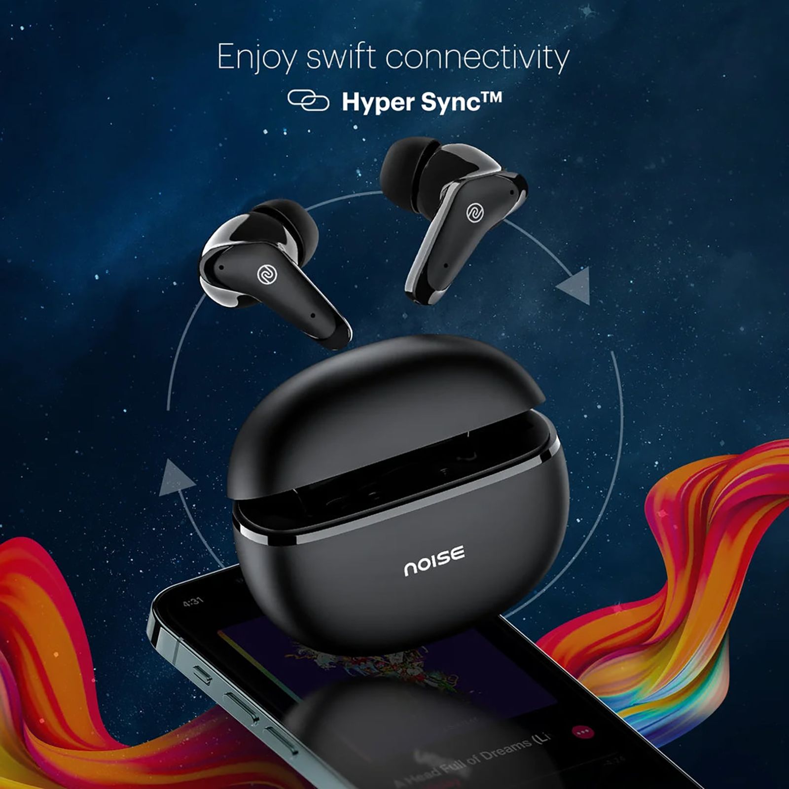noise Buds VS102 Plus TWS Earbuds with Environmental Noise Cancellation (IPX5 Water Resistant, 11mm Driver, Jet Black) noise Buds VS102 Plus TWS Earbuds with Environmental Noise Cancellation (IPX5 Water Resistant, 11mm Driver, Jet Black)_13