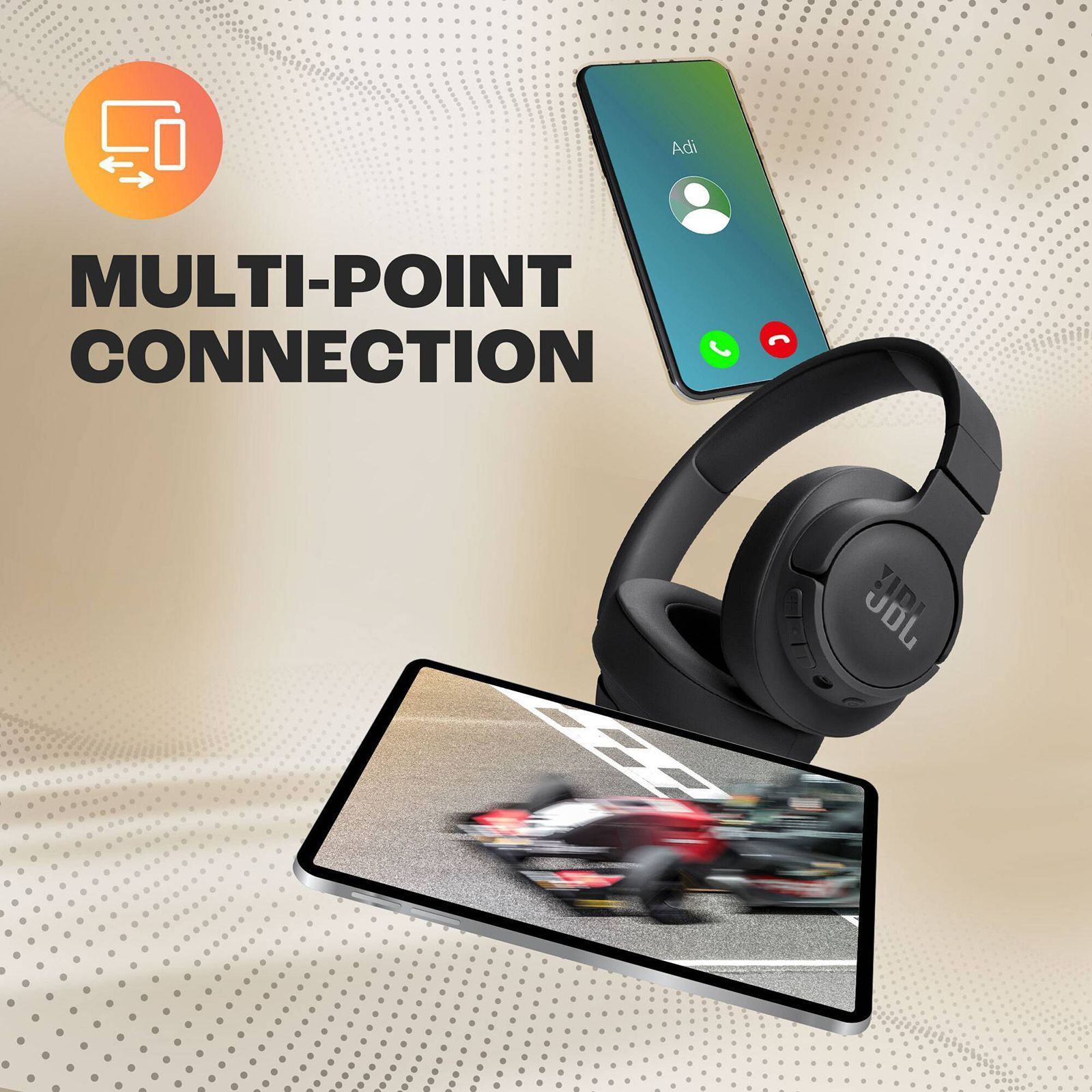 JBL Tune 720BT Bluetooth Headphone with Mic (Upto 76 Hours Playback, Over Ear, Black) JBL Tune 720BT Bluetooth Headphone with Mic (Upto 76 Hours Playback, Over Ear, Black)_19