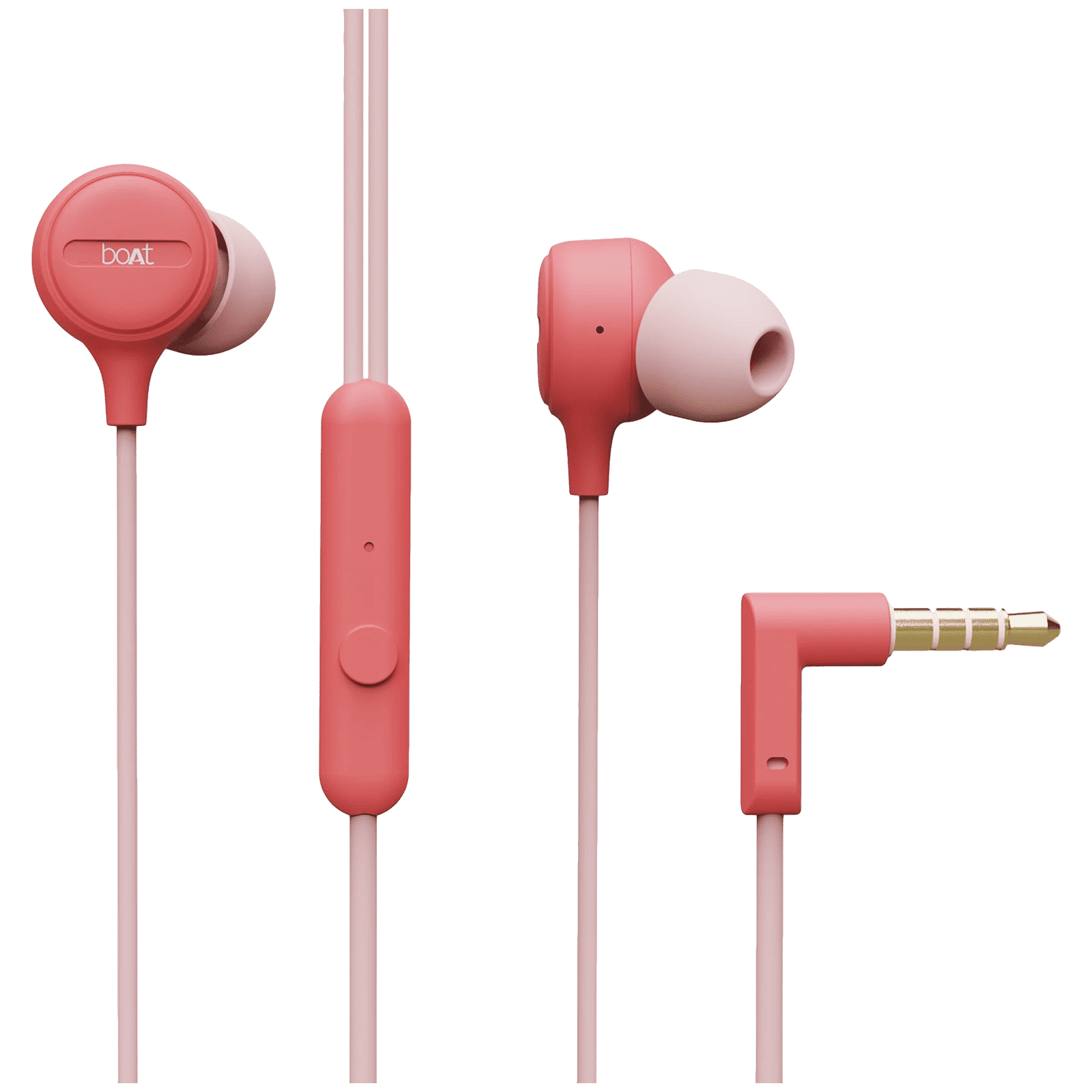 boAt Bassheads 103 Wired Earphone with Mic (In Ear, Mint Pink) boAt Bassheads 103 Wired Earphone with Mic (In Ear, Mint Pink)_1