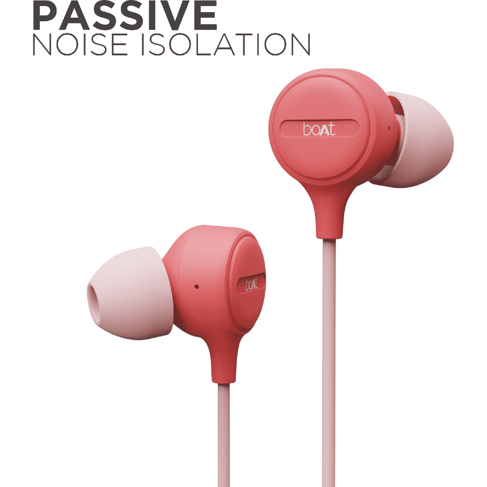 boAt Bassheads 103 Wired Earphone with Mic (In Ear, Mint Pink) boAt Bassheads 103 Wired Earphone with Mic (In Ear, Mint Pink)_5
