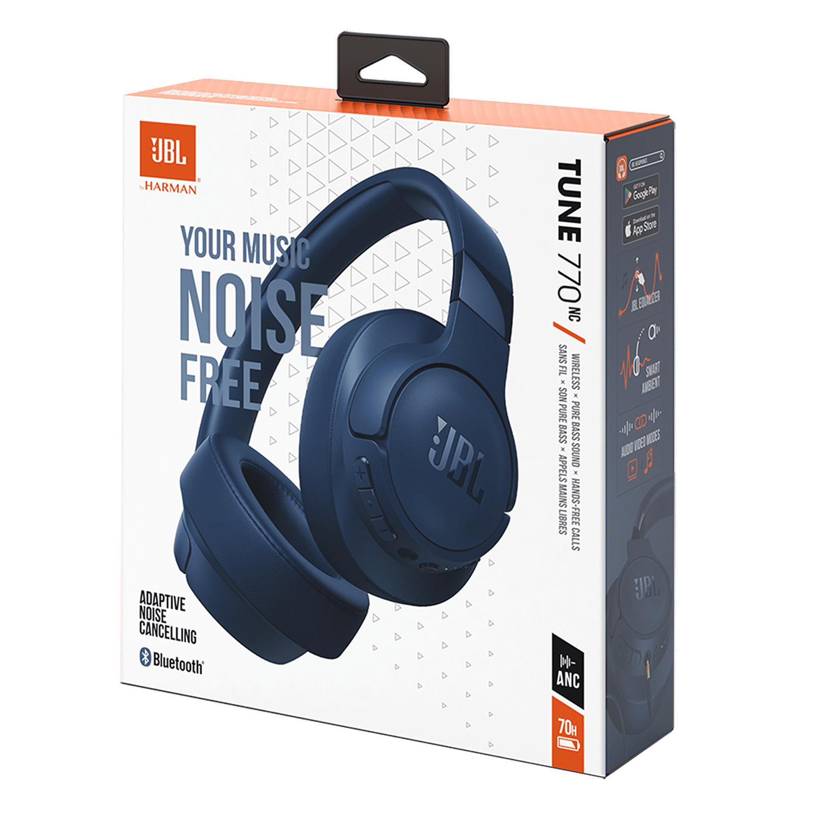 JBL Tune 770NC Bluetooth Headphone with Adaptive Noise Cancellation (Pure Bass Sound, Over Ear, Blue) JBL Tune 770NC Bluetooth Headphone with Adaptive Noise Cancellation (Pure Bass Sound, Over Ear, Blue)_12