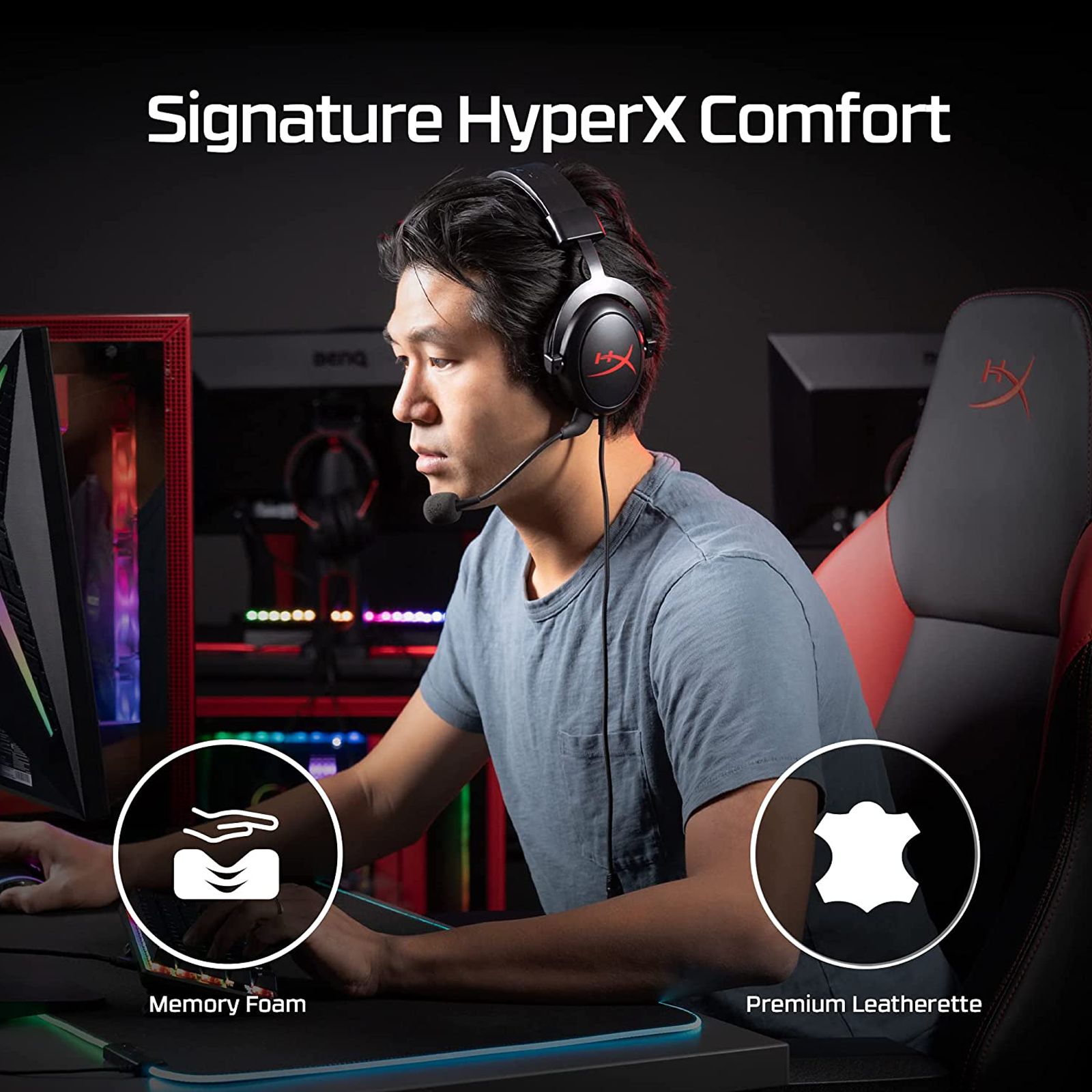 HyperX Cloud Core 4P4F2AA Wired Gaming Headset with Passive Noise Cancellation (20 Hours Battery Life, Over Ear, Black) HyperX Cloud Core 4P4F2AA Wired Gaming Headset with Passive Noise Cancellation (20 Hours Battery Life, Over Ear, Black)_5