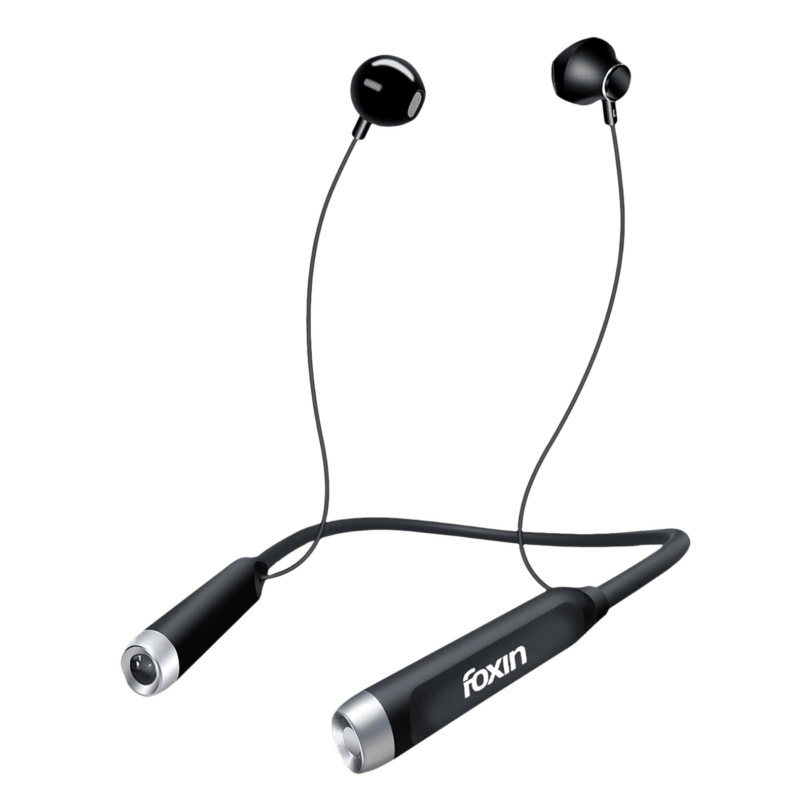 Foxin Foxbeat 144 FOXNBD0011 Neckband (Torch Function, Black) Foxin Foxbeat 144 FOXNBD0011 Neckband (Torch Function, Black)_1