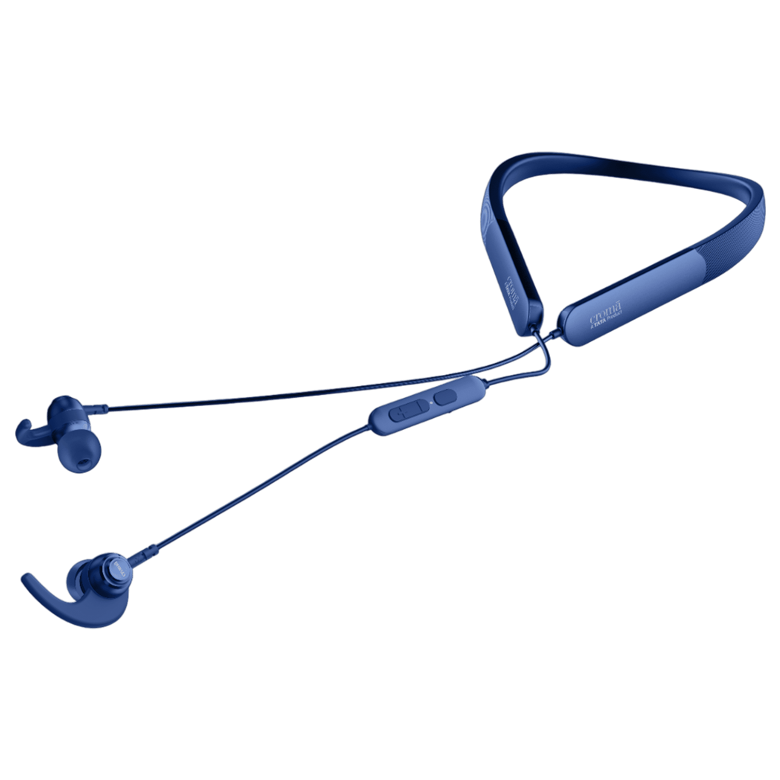 Croma Neckband with Environmental Noise Cancellation (IPX4 Water Resistant, Dual Device Pairing, Blue)_4