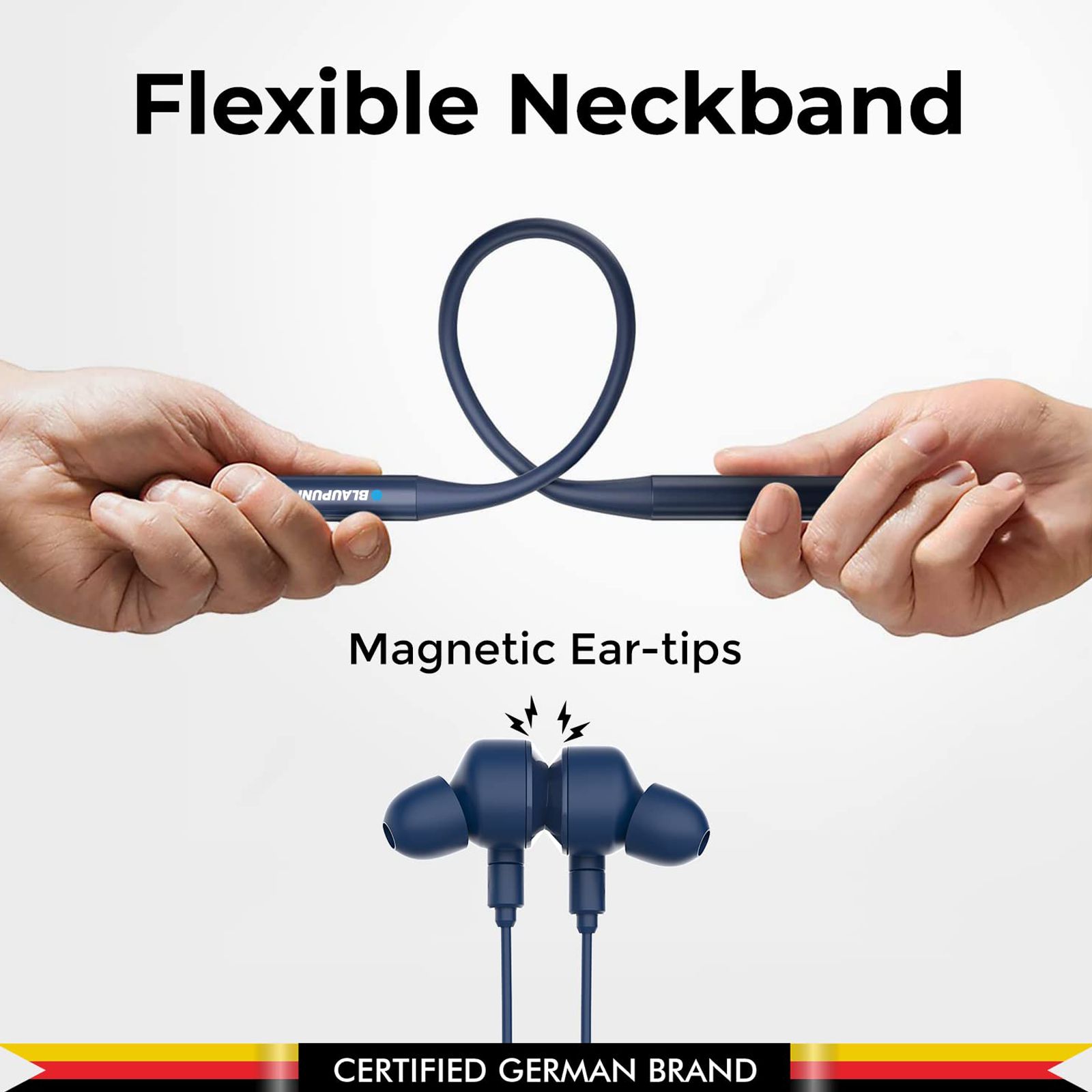 Blaupunkt BE100 Neckband with Noise Isolation (Sweat Resistant, Bass Demon Technology, Blue) Blaupunkt BE100 Neckband with Noise Isolation (Sweat Resistant, Bass Demon Technology, Blue)_2