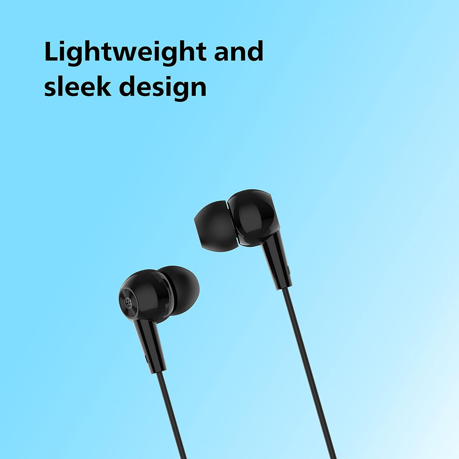 PHILIPS TAE1107BK/94 Wired Earphone with Mic (In Ear, Black) PHILIPS TAE1107BK/94 Wired Earphone with Mic (In Ear, Black)_2
