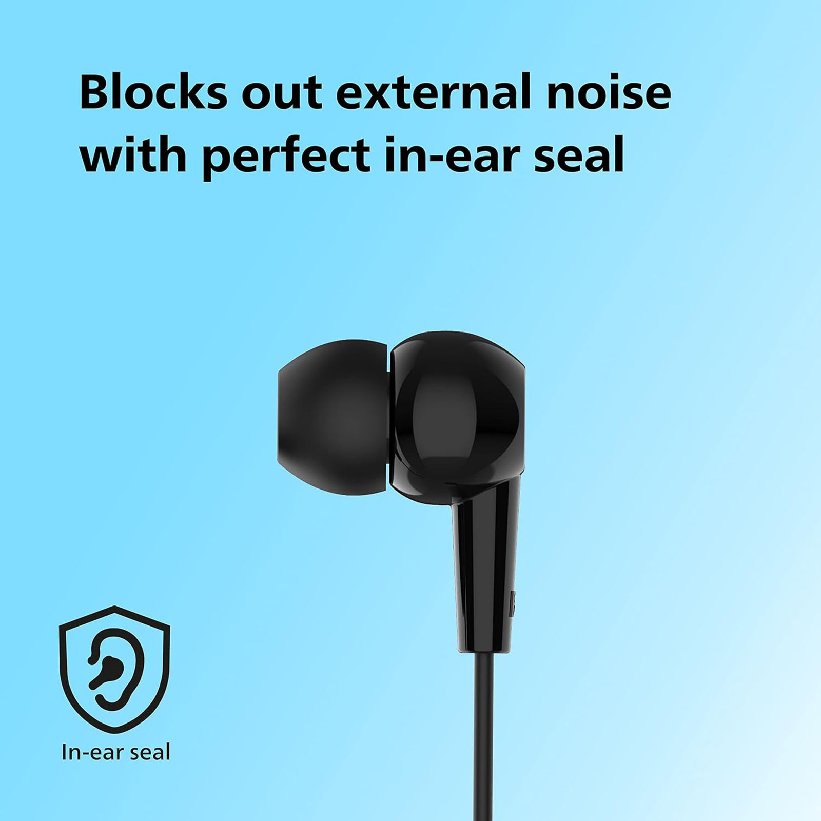 PHILIPS TAE1107BK/94 Wired Earphone with Mic (In Ear, Black) PHILIPS TAE1107BK/94 Wired Earphone with Mic (In Ear, Black)_4