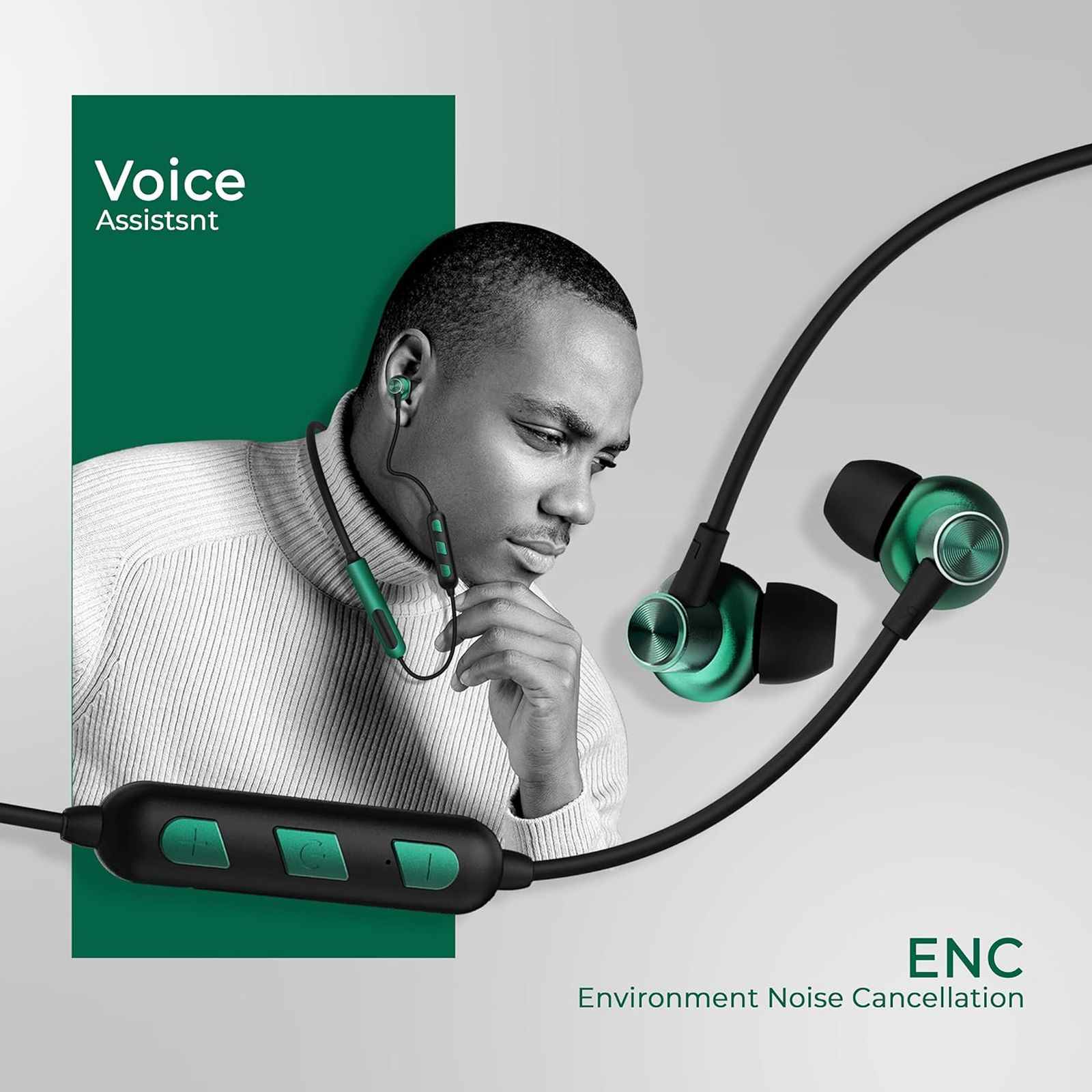 Foxin FoxBeat 210 Neckband with Environmental Noise Cancellation (IPX4 Waterproof, ASAP Charge Technology, Jade Green) Foxin FoxBeat 210 Neckband with Environmental Noise Cancellation (IPX4 Waterproof, ASAP Charge Technology, Jade Green)_6