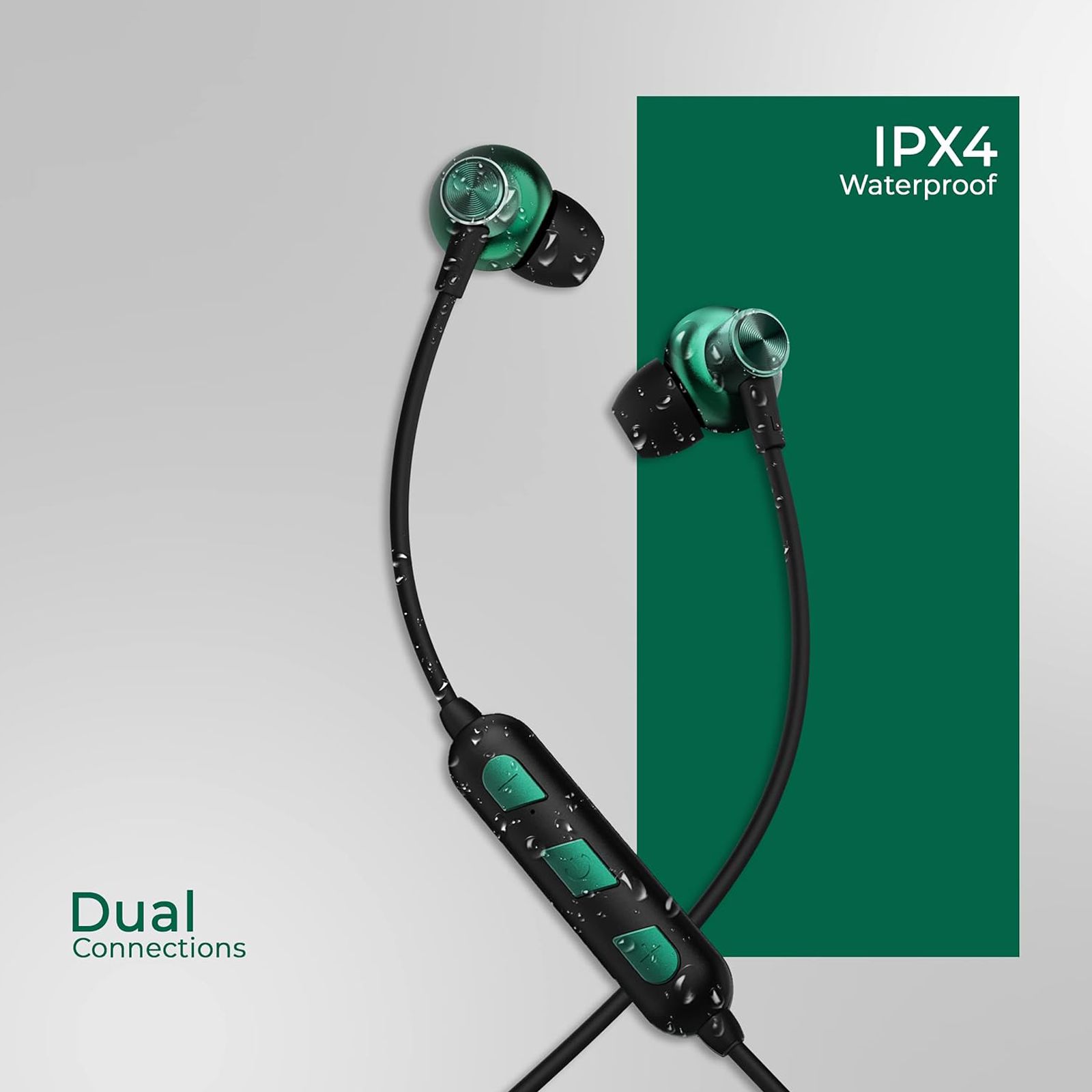 Foxin FoxBeat 210 Neckband with Environmental Noise Cancellation (IPX4 Waterproof, ASAP Charge Technology, Jade Green) Foxin FoxBeat 210 Neckband with Environmental Noise Cancellation (IPX4 Waterproof, ASAP Charge Technology, Jade Green)_7
