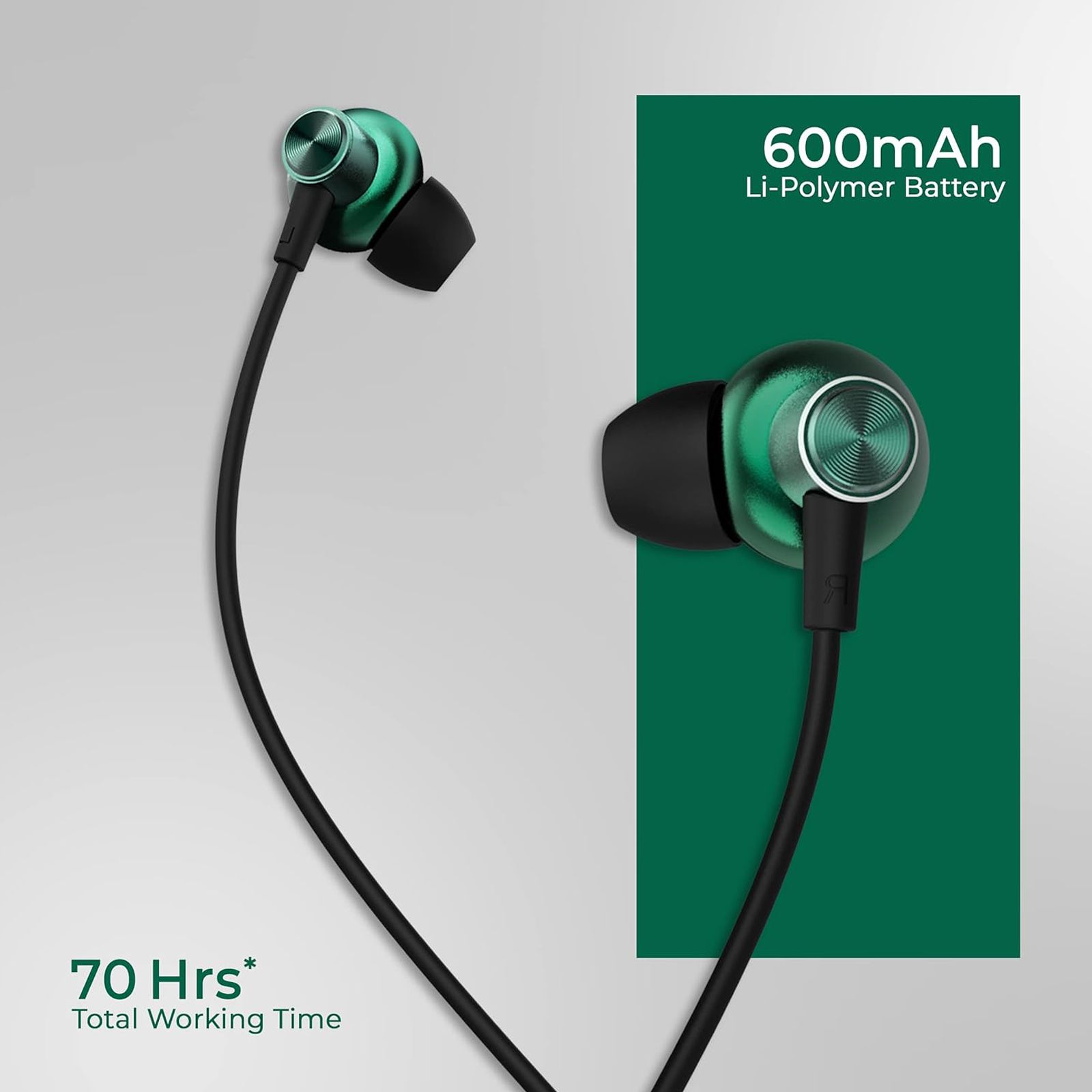 Foxin FoxBeat 210 Neckband with Environmental Noise Cancellation (IPX4 Waterproof, ASAP Charge Technology, Jade Green) Foxin FoxBeat 210 Neckband with Environmental Noise Cancellation (IPX4 Waterproof, ASAP Charge Technology, Jade Green)_4