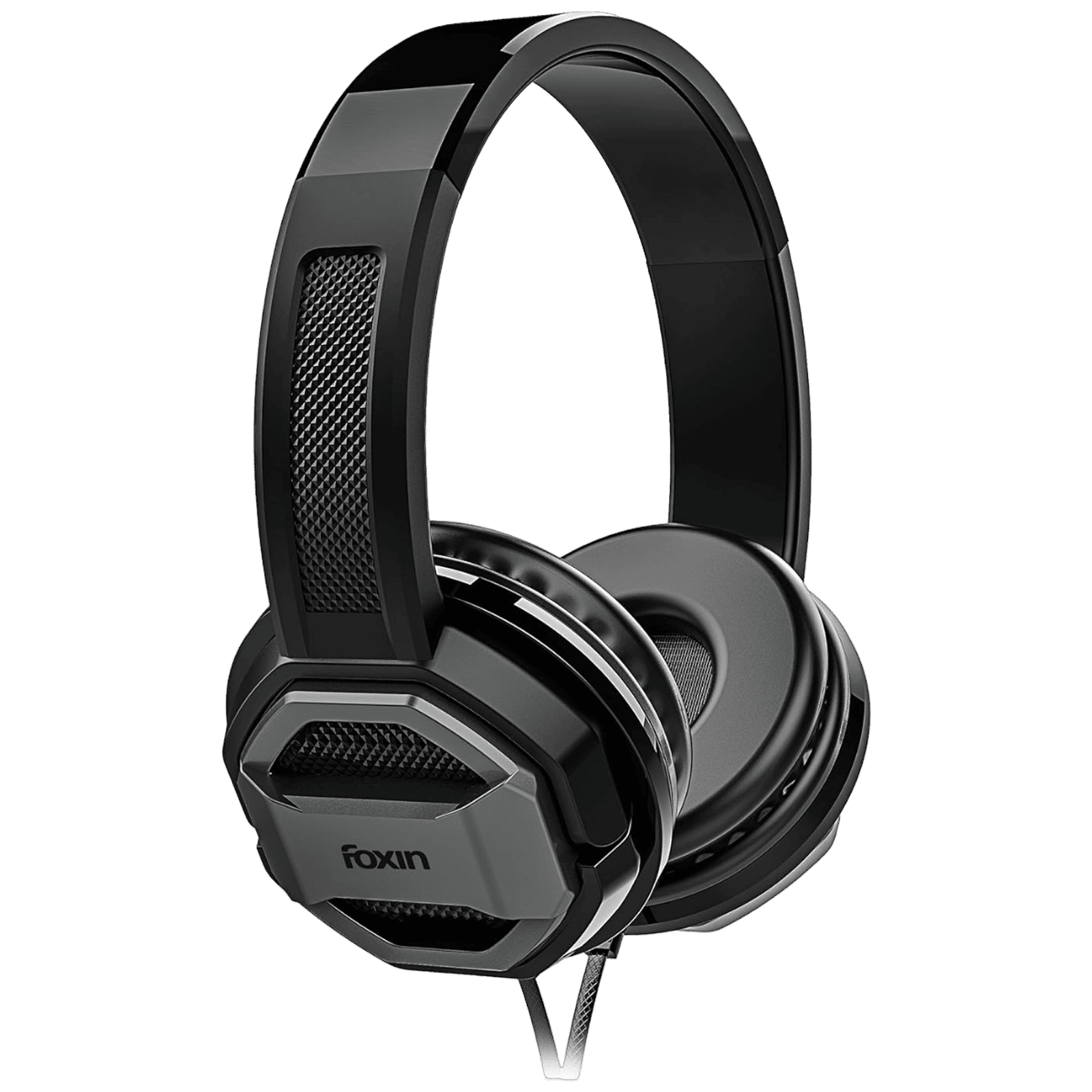 Foxin Big Bass FHM 307 Wired Headphone with Mic (Over Ear, Black and Grey) Foxin Big Bass FHM 307 Wired Headphone with Mic (Over Ear, Black and Grey)_1